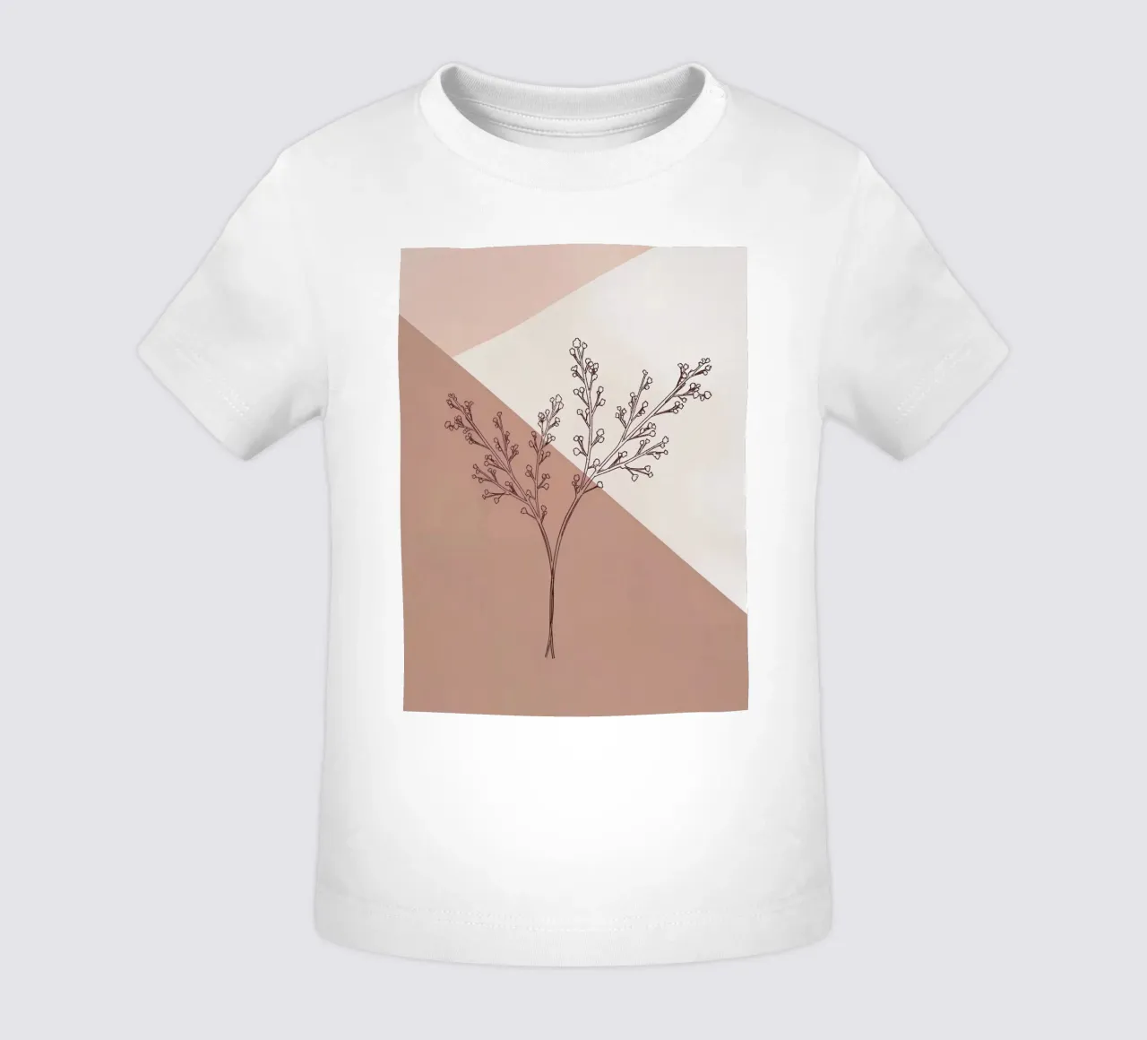 Neutro beige tonalità metà secolo minimalista astratto moderno maglietta neonato da WijdevenPrints