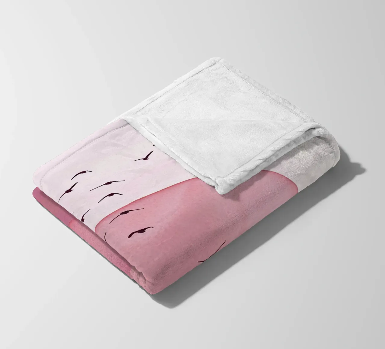 Dusty Pink mid century minimalistic abstract modern print co fleece blanket by WijdevenPrints
