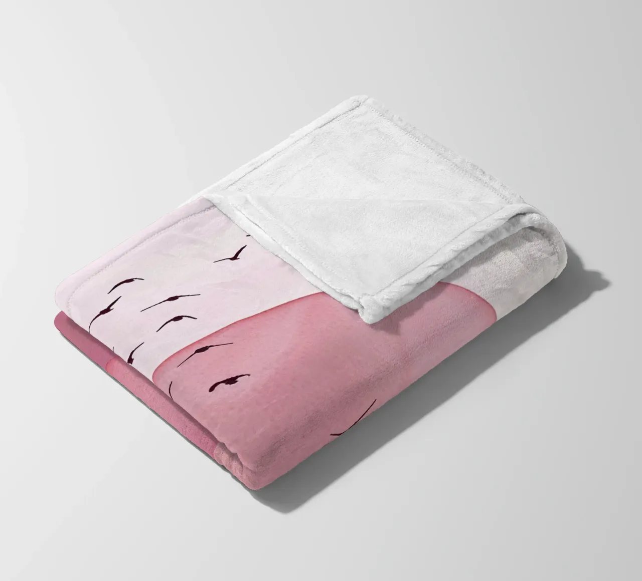 Dusty Pink mid century minimalistic abstract modern print co fleece blanket by WijdevenPrints