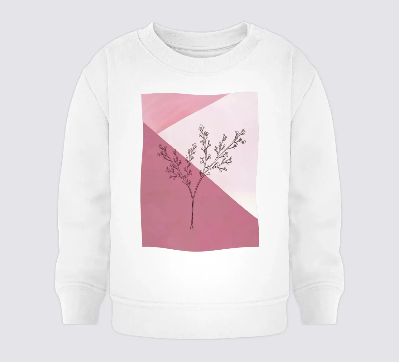 Dusty Pink mid century minimalistic abstract modern print co sudadera de bebé de WijdevenPrints