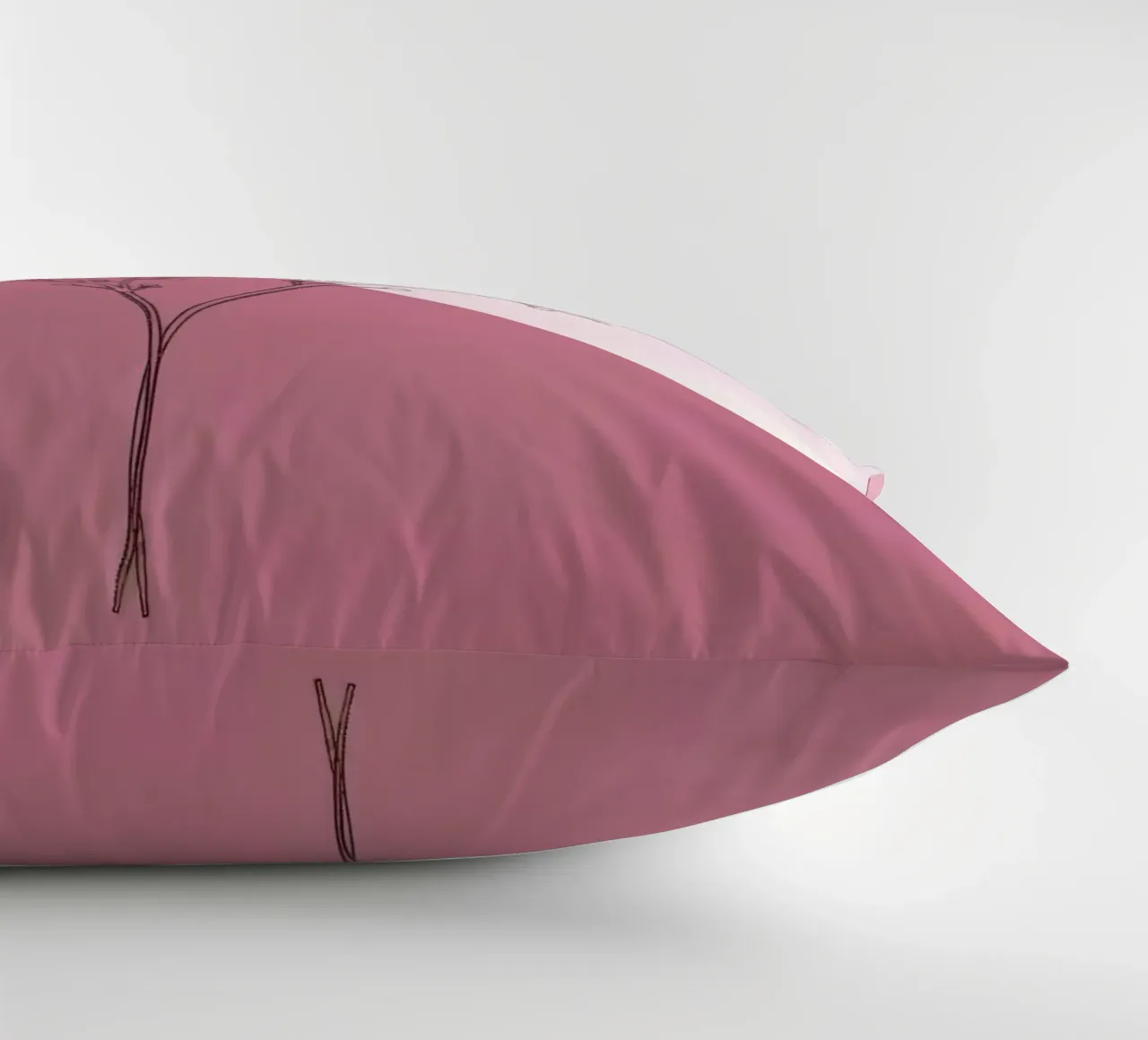 Dusty Pink mid century minimalistic abstract modern print co decorative cushion by WijdevenPrints