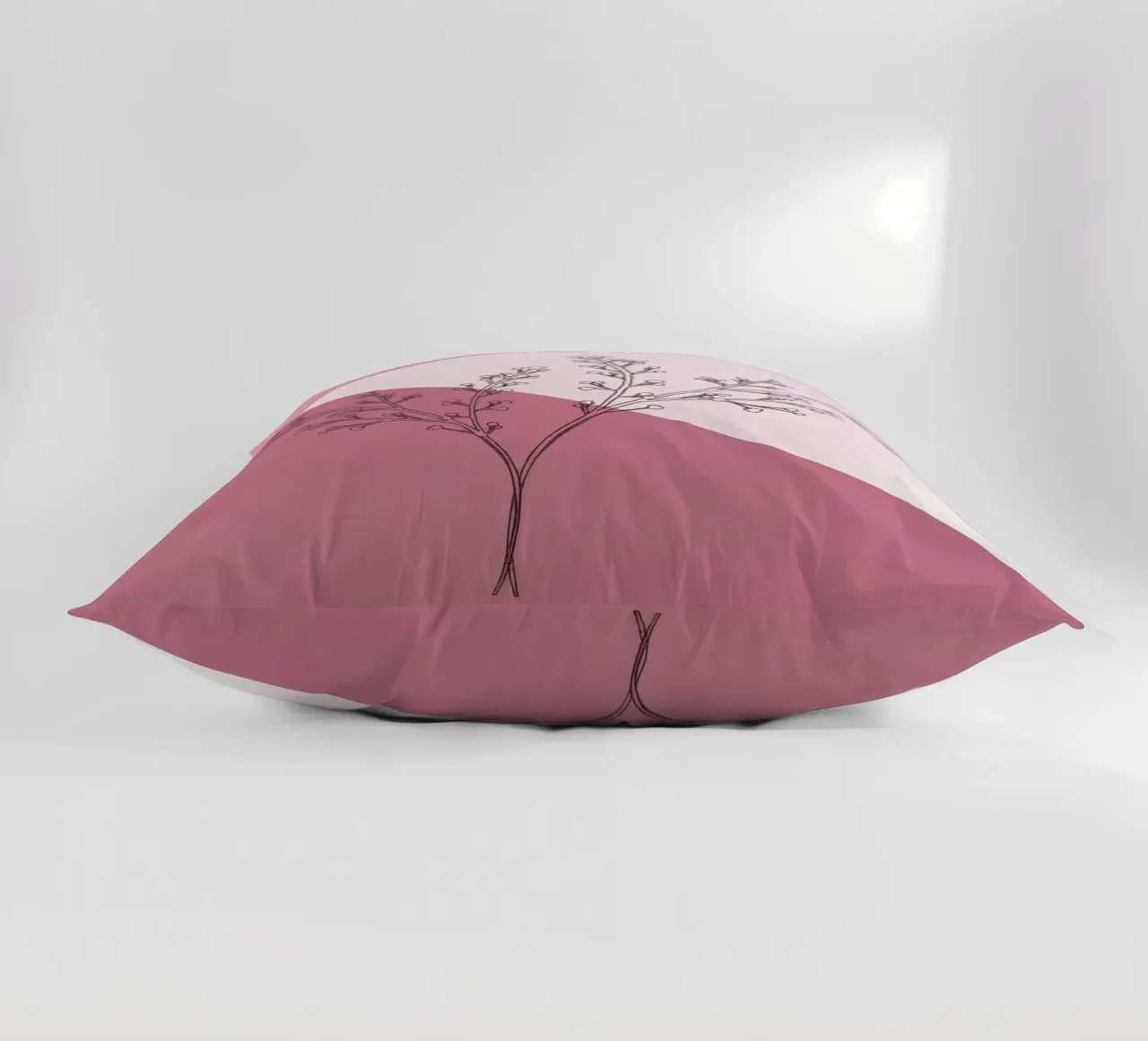 Dusty Pink mid century minimalistic abstract modern print co decorative cushion by WijdevenPrints