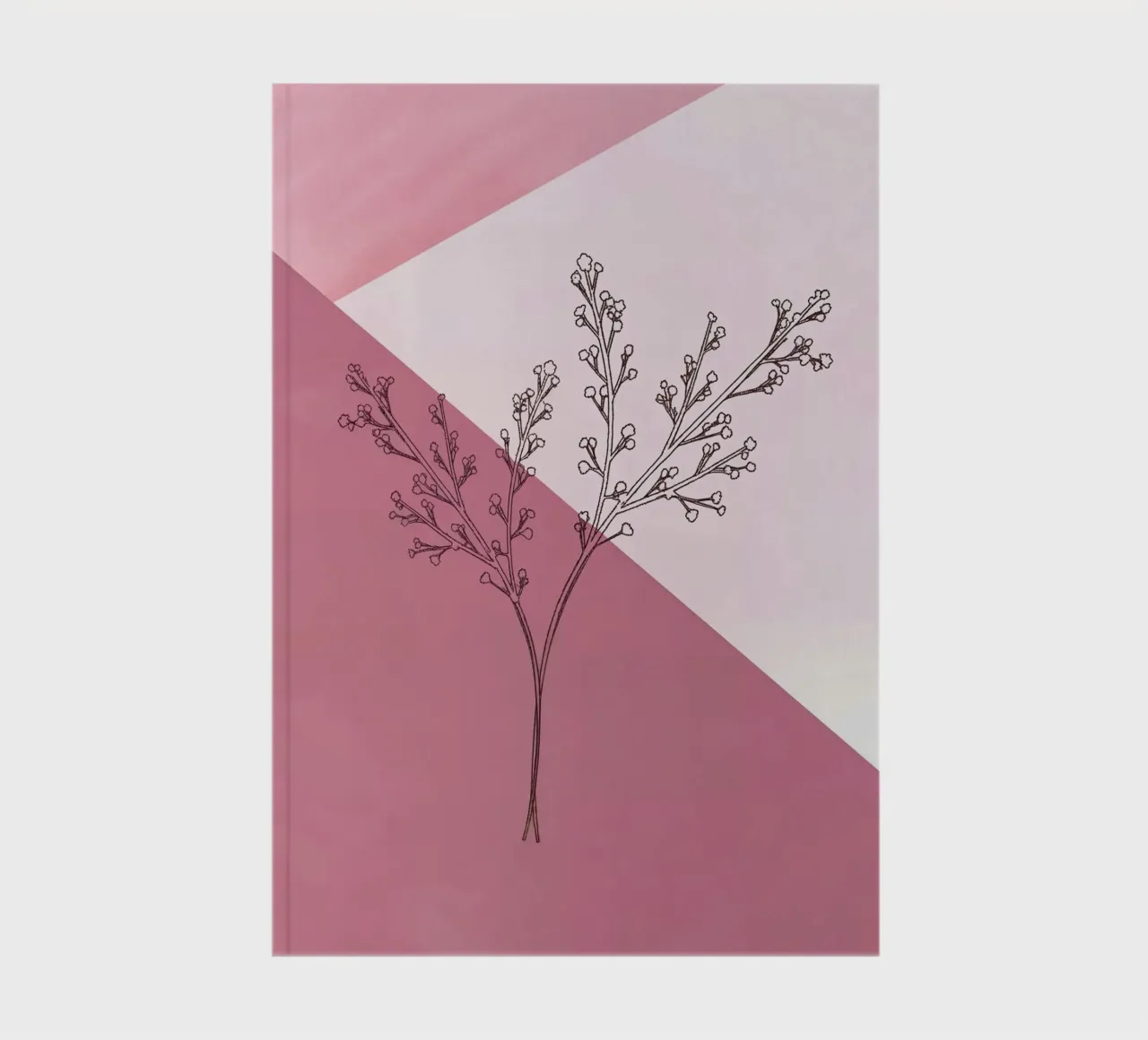 Dusty Pink mid century minimalistic abstract modern print co notebook by WijdevenPrints