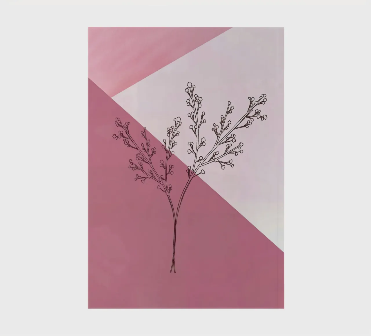 Dusty Pink mid century minimalistic abstract modern print co notebook by WijdevenPrints
