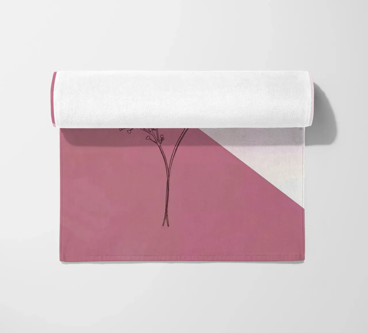 Dusty Pink mid century minimalistic abstract modern print co toalla de playa de WijdevenPrints