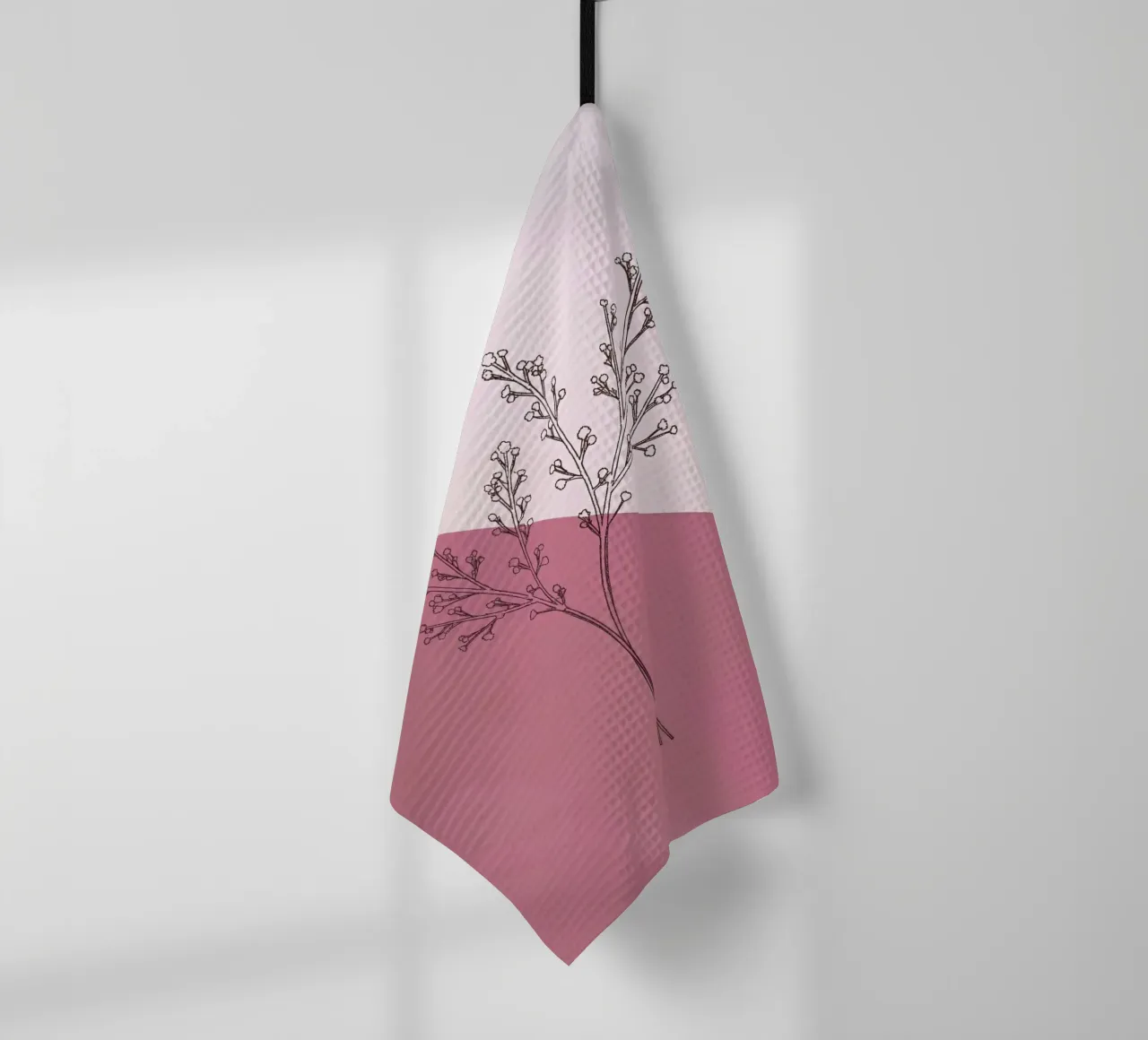 Dusty Pink mid century minimalistic abstract modern print co tea towel by WijdevenPrints