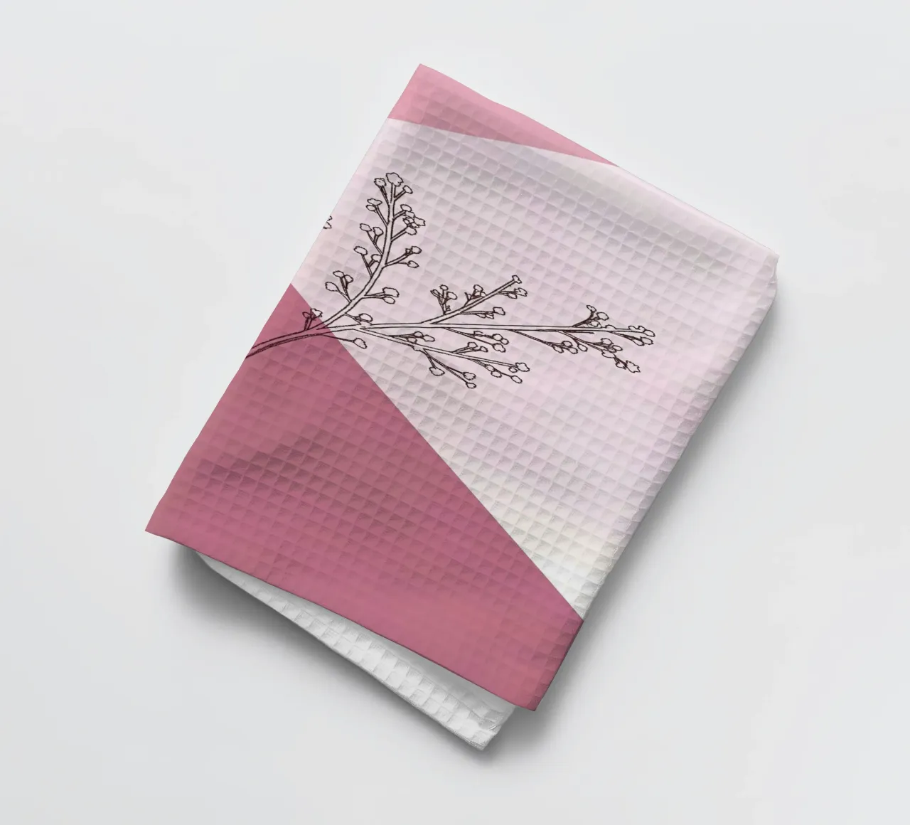Dusty Pink mid century minimalistic abstract modern print co tea towel by WijdevenPrints