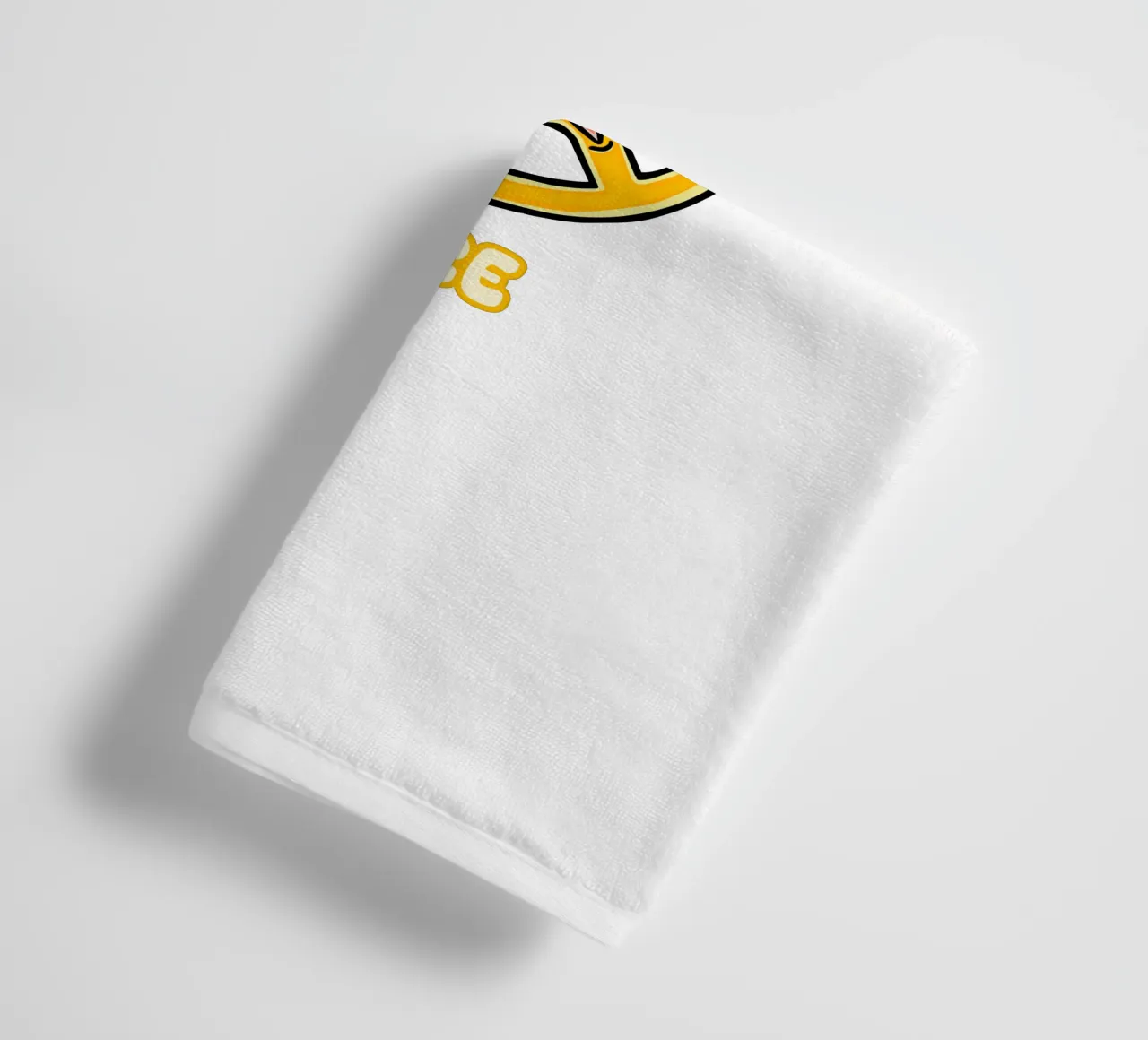 Segno di pace sarcastico Illustrazione umoristica scura retrò asciugamano da bagno da sillyindustries