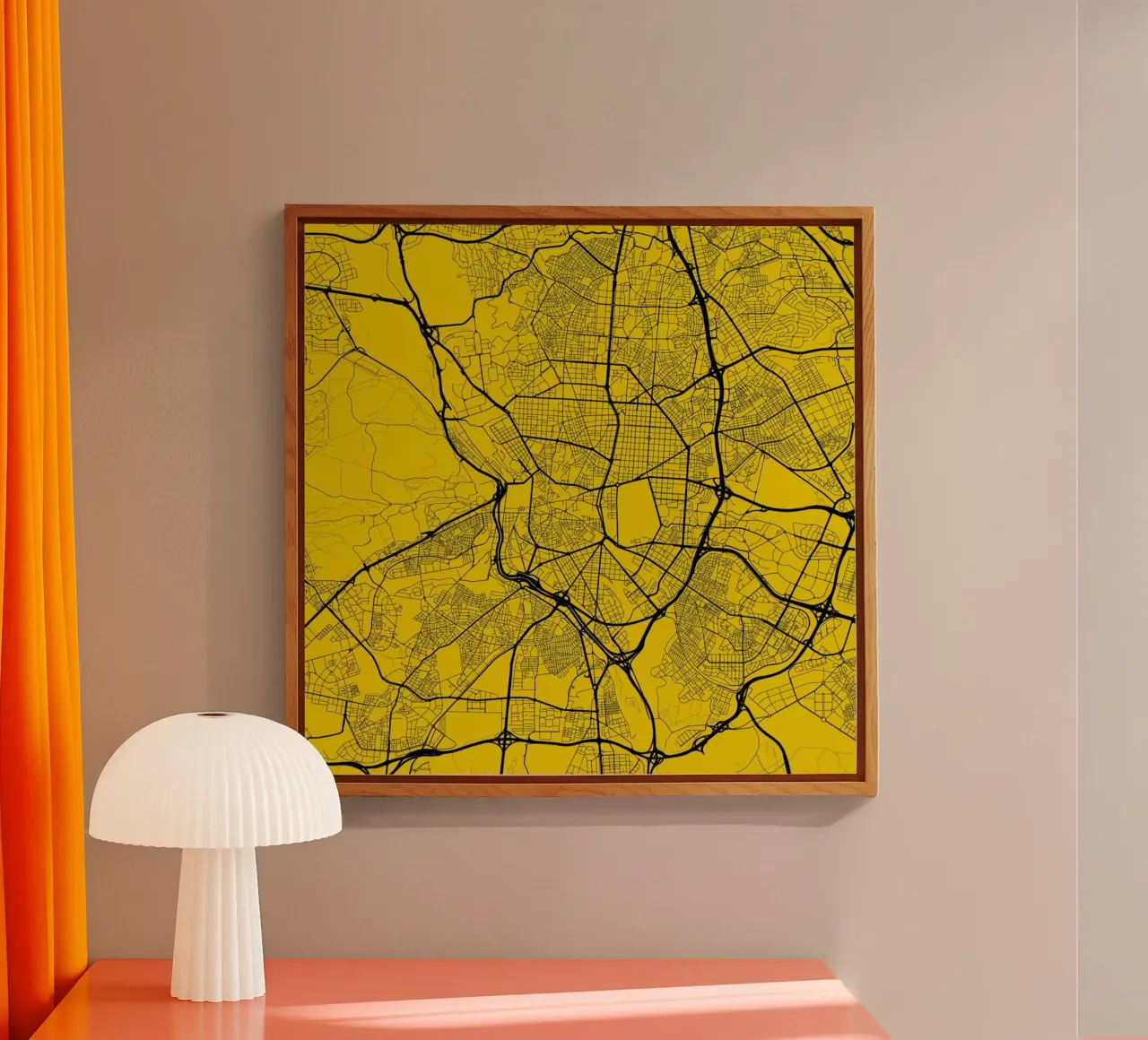Madrid Yellow plexiglass da Urban Maps