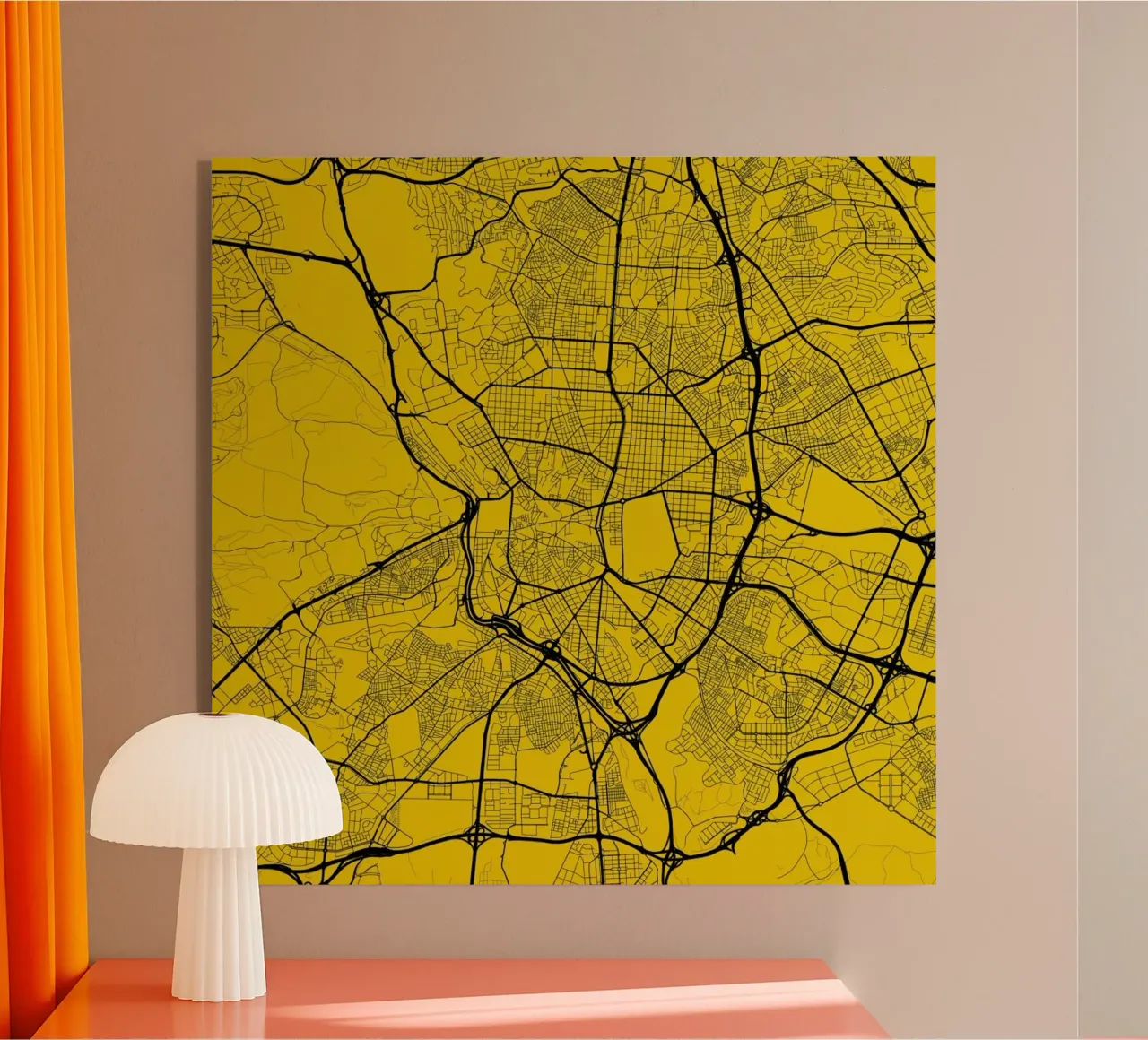 Madrid Yellow plexiglass da Urban Maps