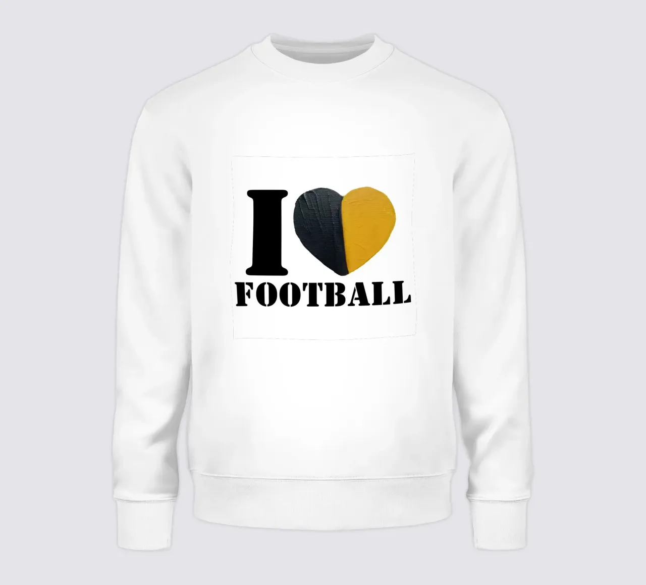 I Heart Football - Cuore dipinto in oro e nero felpa da FABOArt