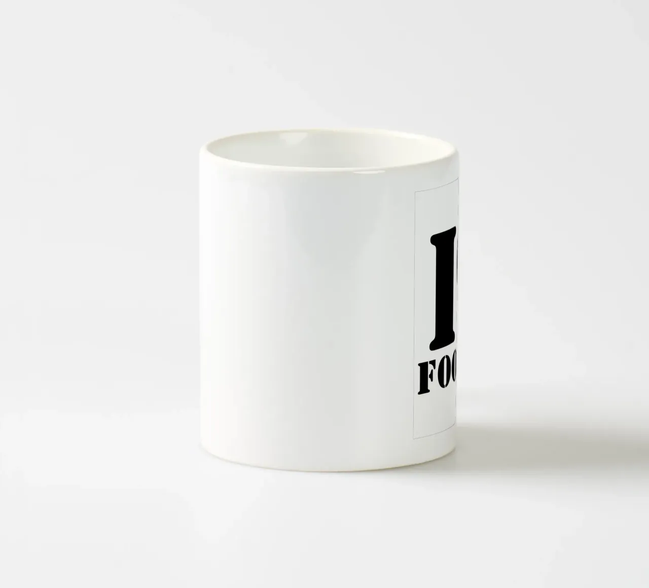 I Heart Football - Cuore dipinto in oro e nero tazza in ceramica da FABOArt