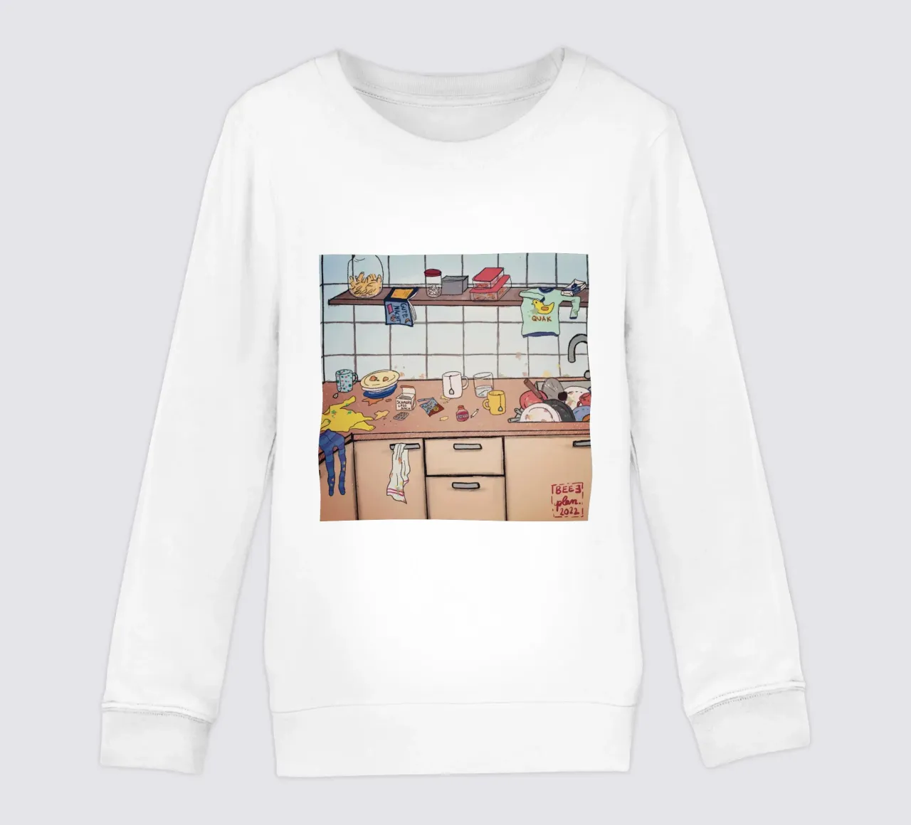 Caos in cucina felpa bambino da Beeeplan