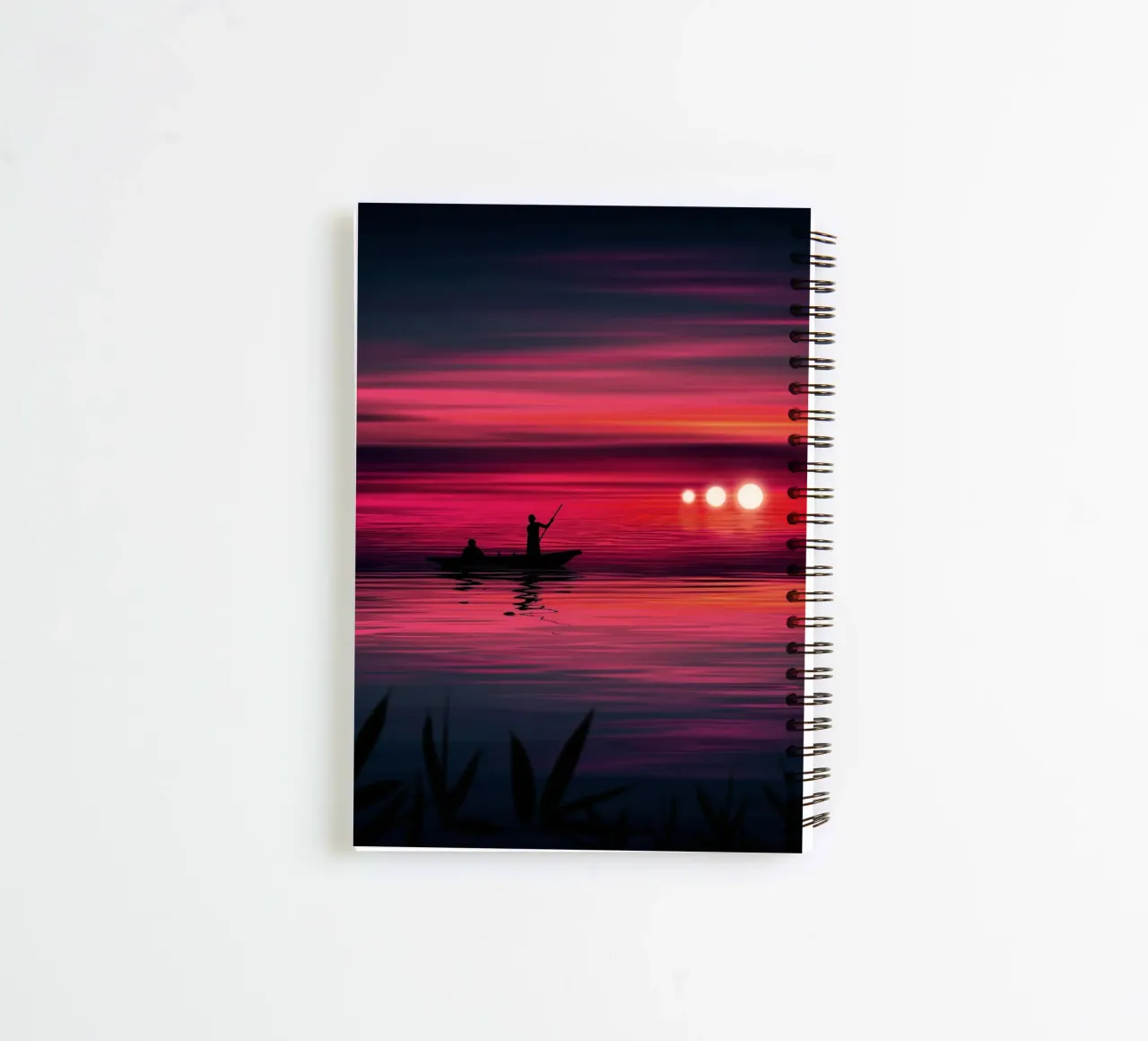 Fisherman Sunset spiral notebook by arizrab