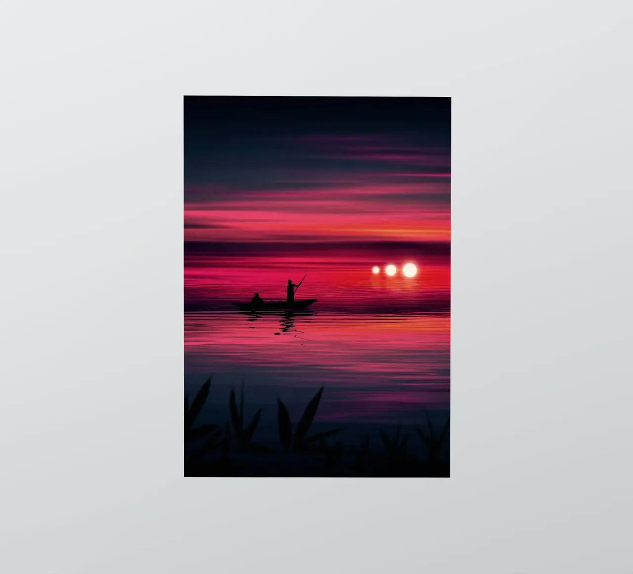 Fisherman Sunset sticker by arizrab