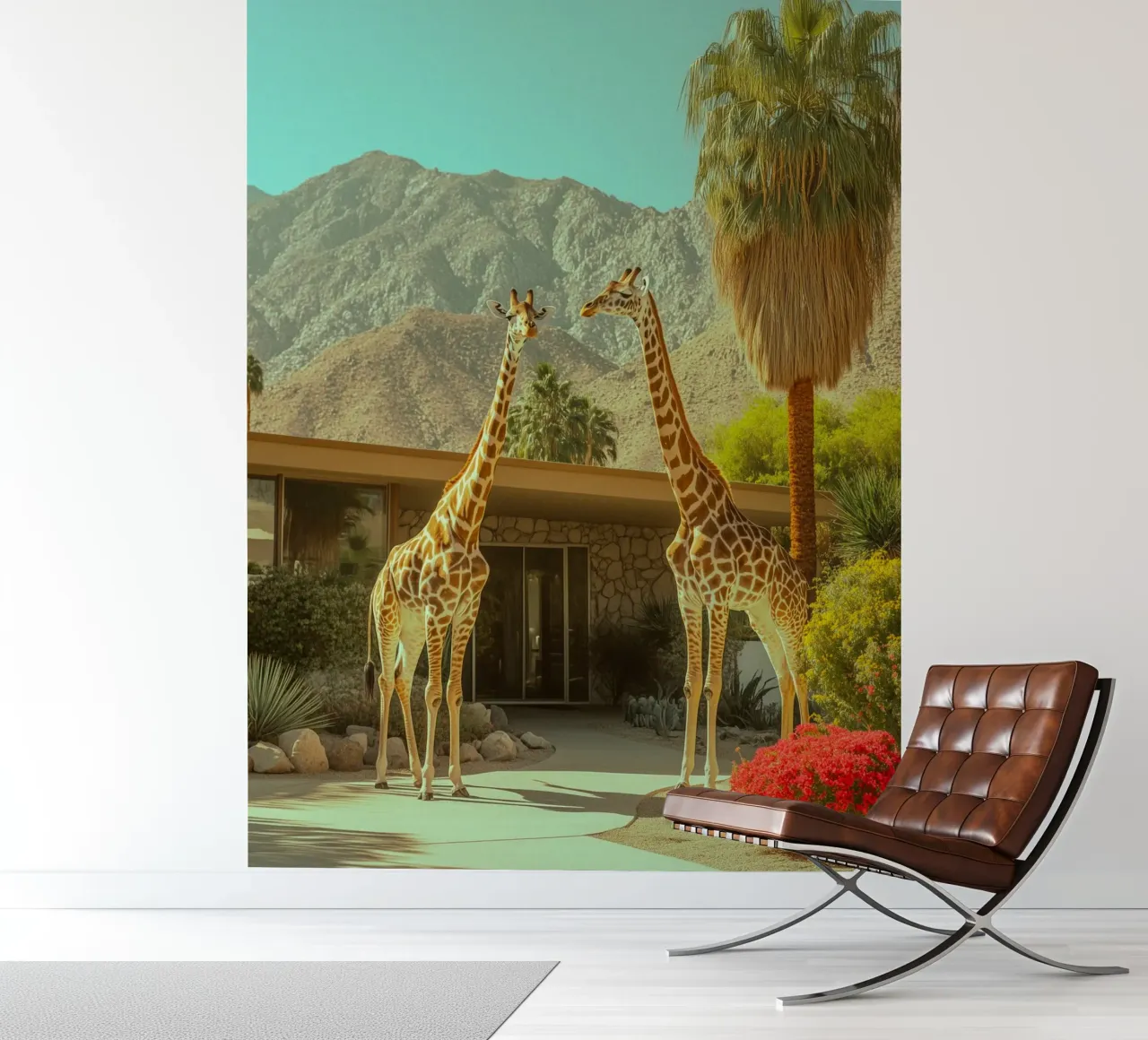 Desfile de jirafas en Palm Springs papel para pared de Carinaprint