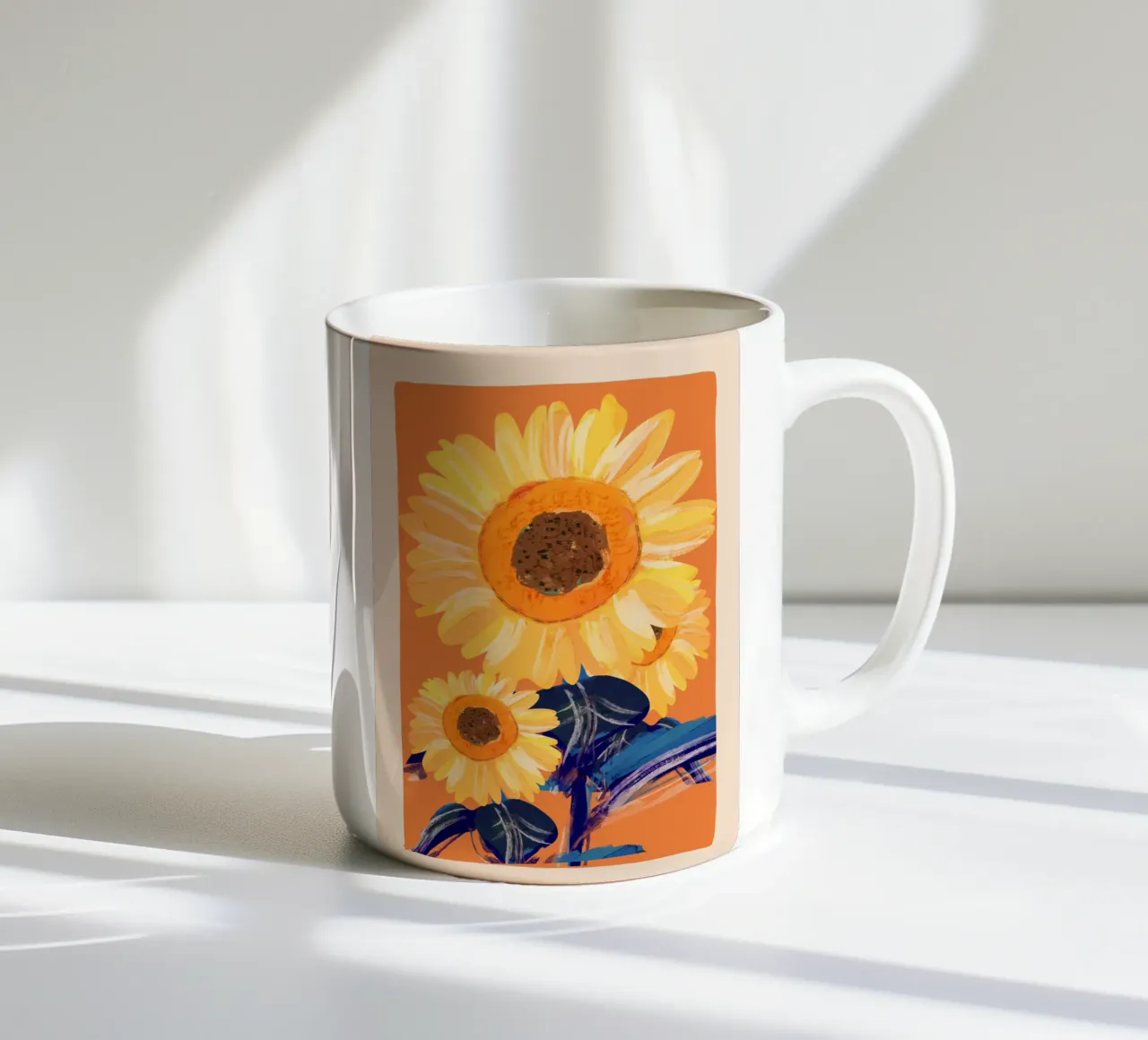 girasoli tazza in ceramica da ThingDesign