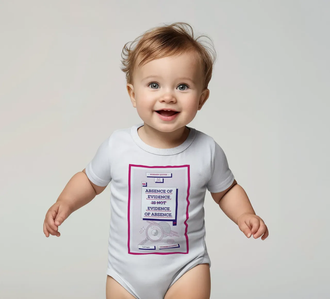 Carl Sagan II body neonato maniche corte da Aycan Elijah Yilmaz
