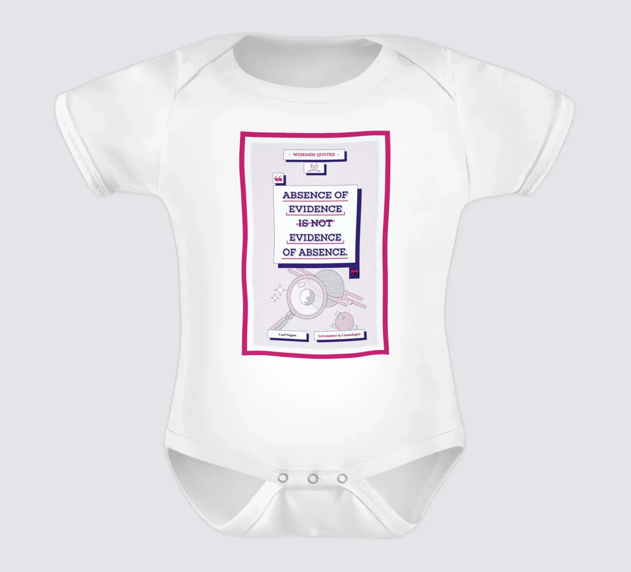 Carl Sagan II body neonato maniche corte da Aycan Elijah Yilmaz