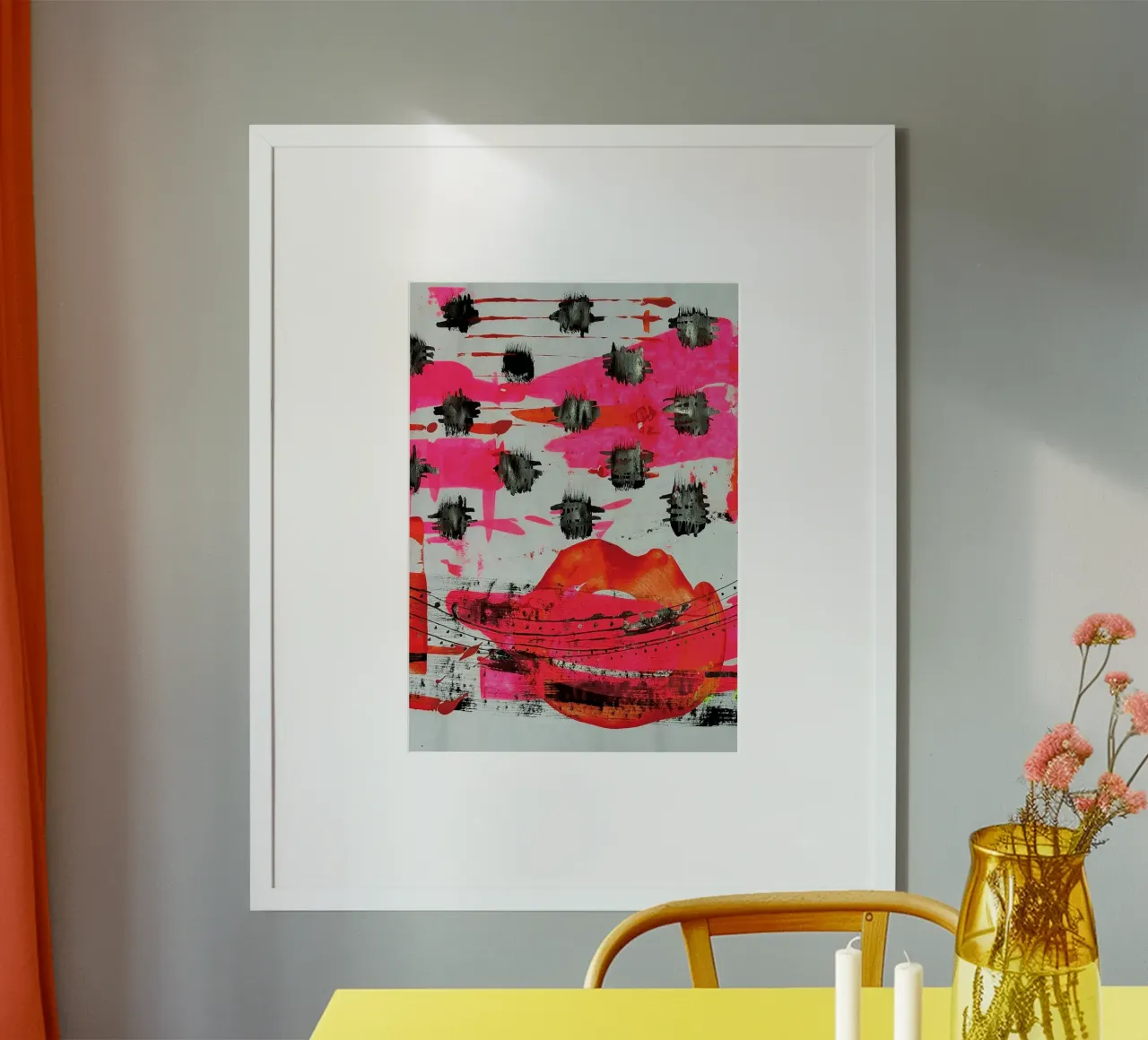 Kiss me poster with aluminum frame by MissVeroonica