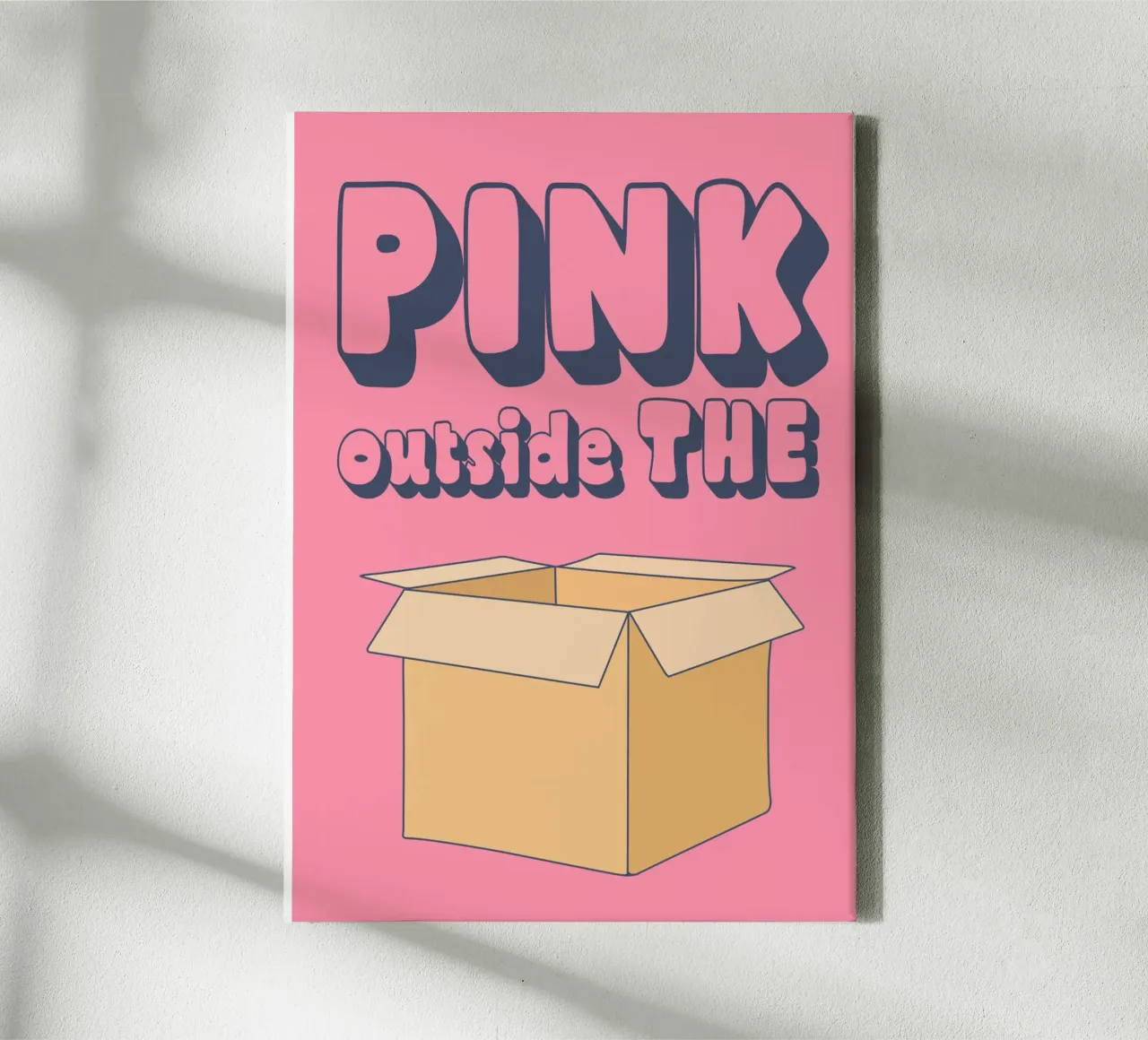Pink Outside tela con Cornice a cassetta da WORD & WONDER