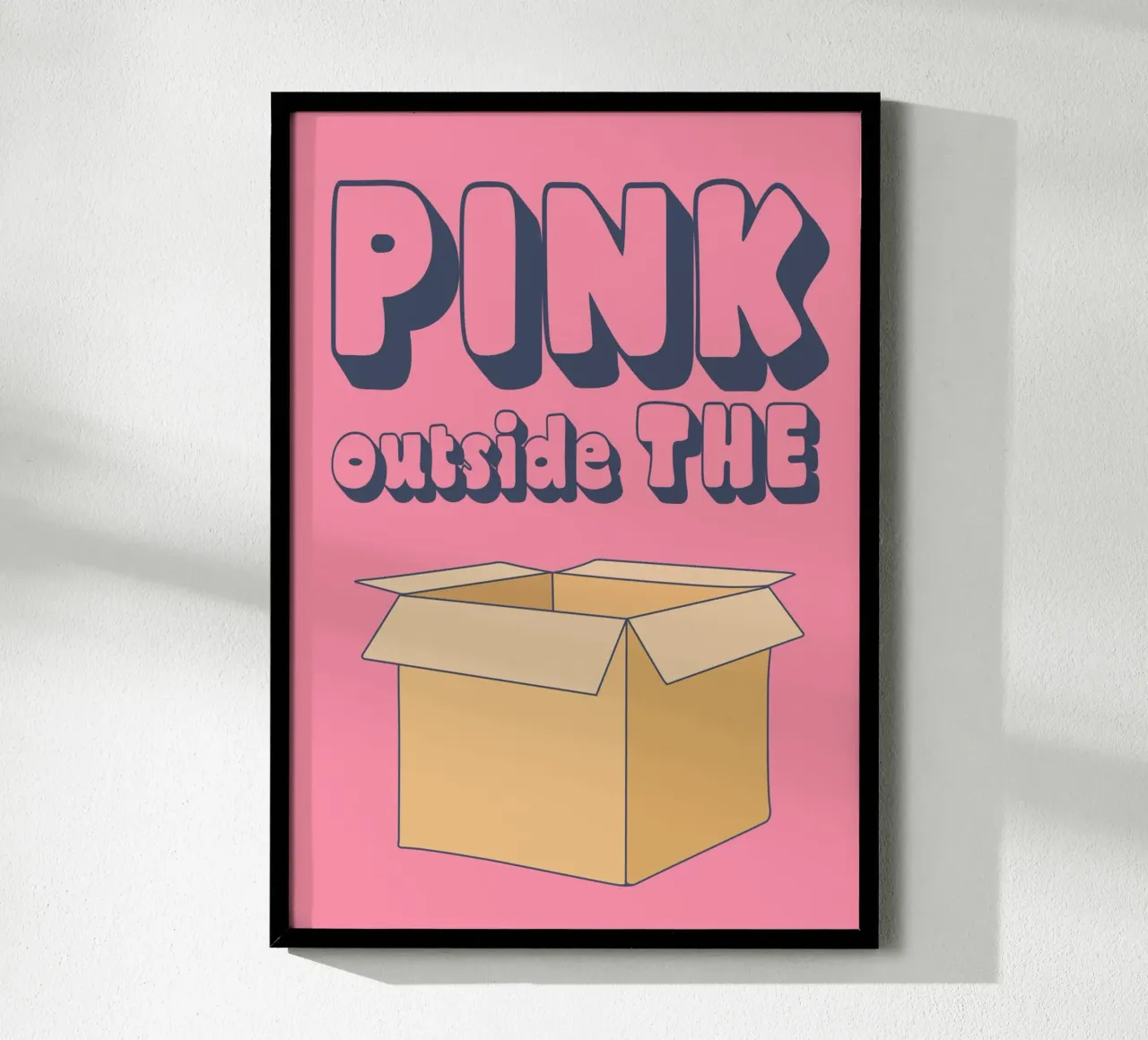 Pink Outside poster con telaio in alluminio da WORD & WONDER