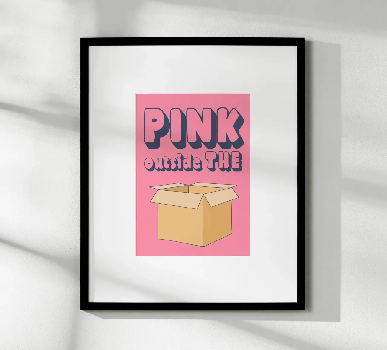 Pink Outside poster con telaio in alluminio da WORD & WONDER