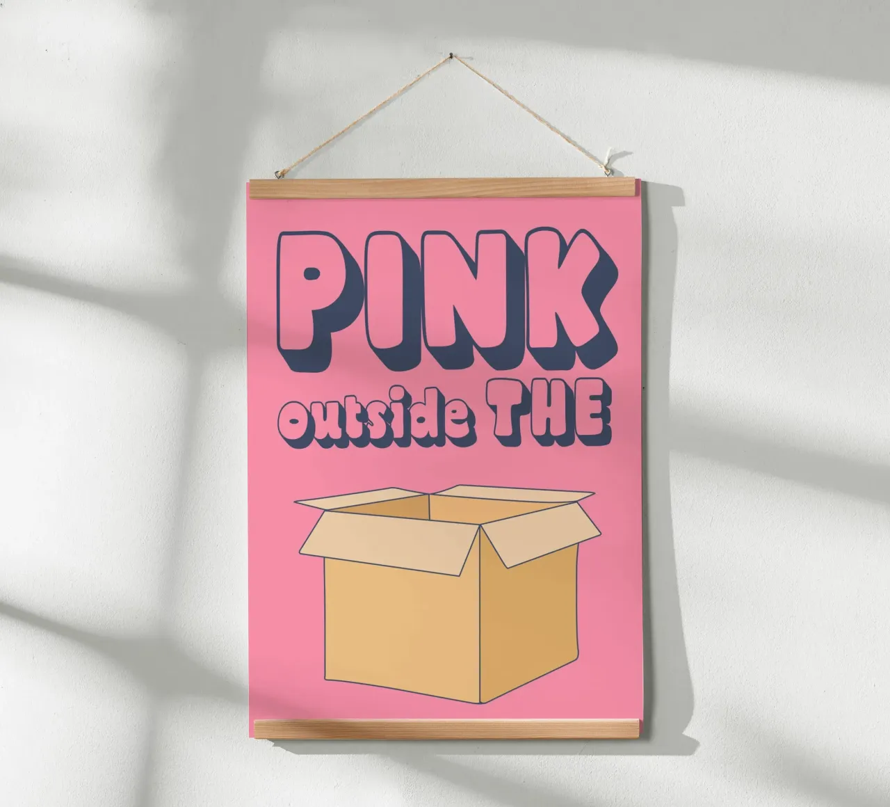 Pink Outside poster con telaio in alluminio da WORD & WONDER