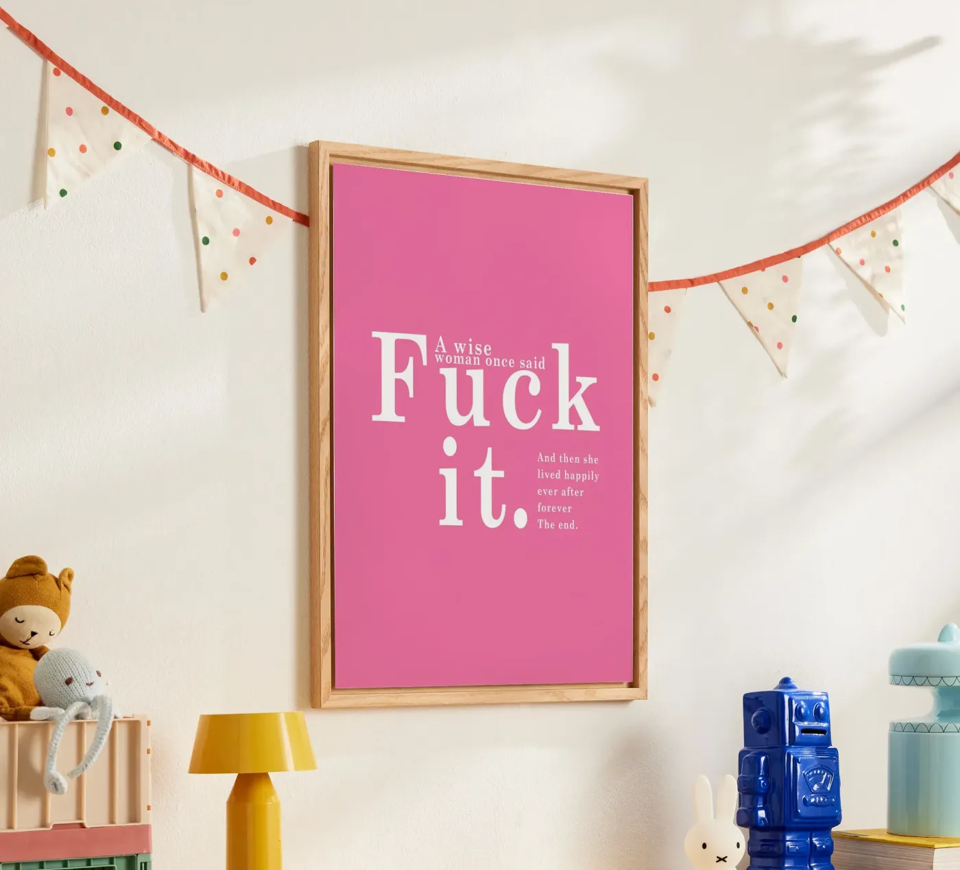 Fuck it Acryl-Glas von WORD & WONDER