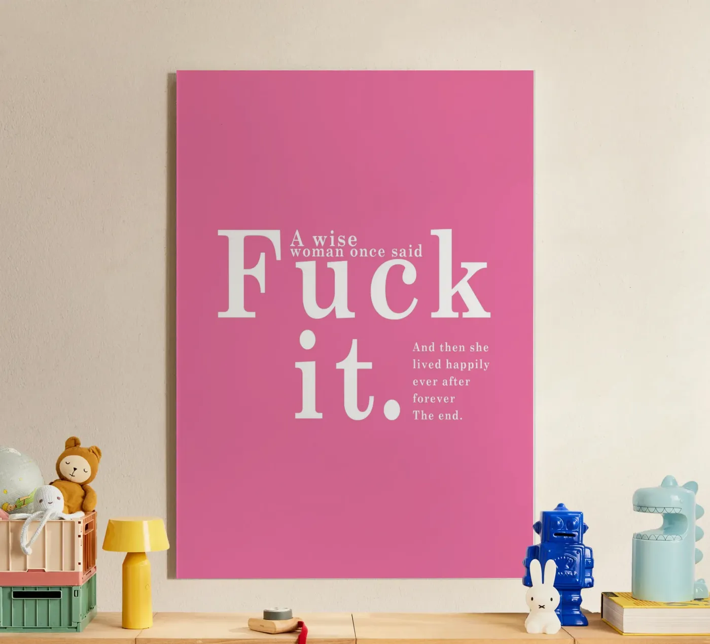 Fuck it Acryl-Glas von WORD & WONDER