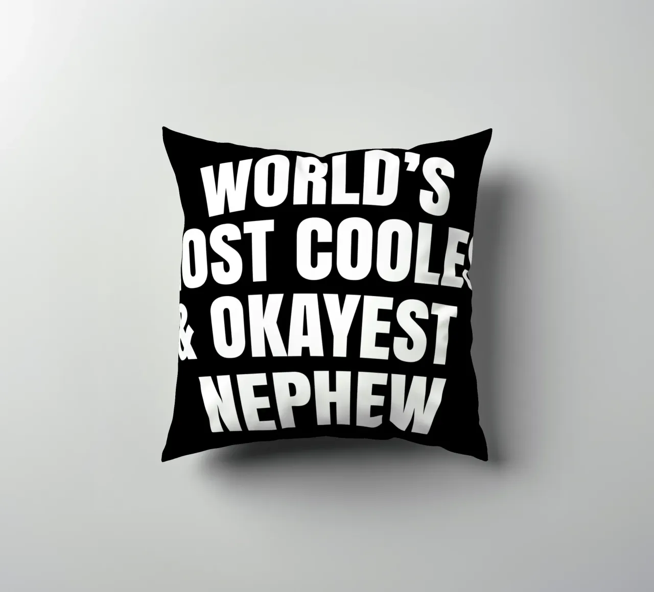 World's most coolest and okayest nephew decorative cushion by happieeagle