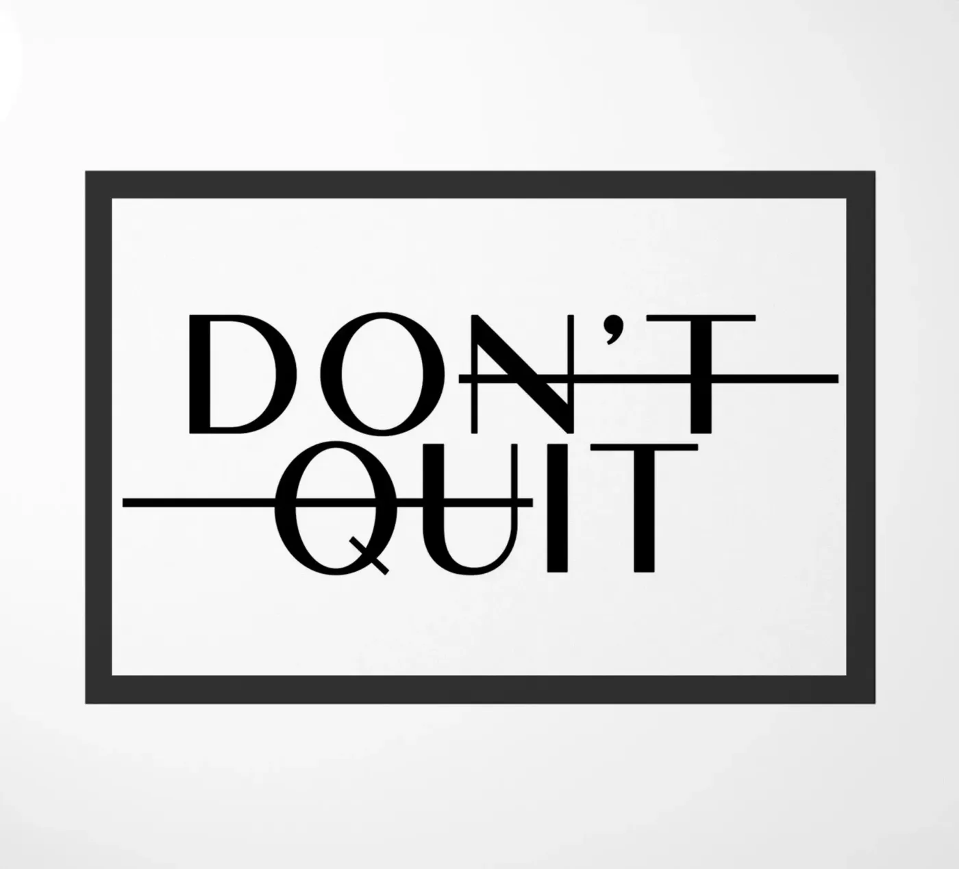 Dont Quit deurmat van WORD & WONDER