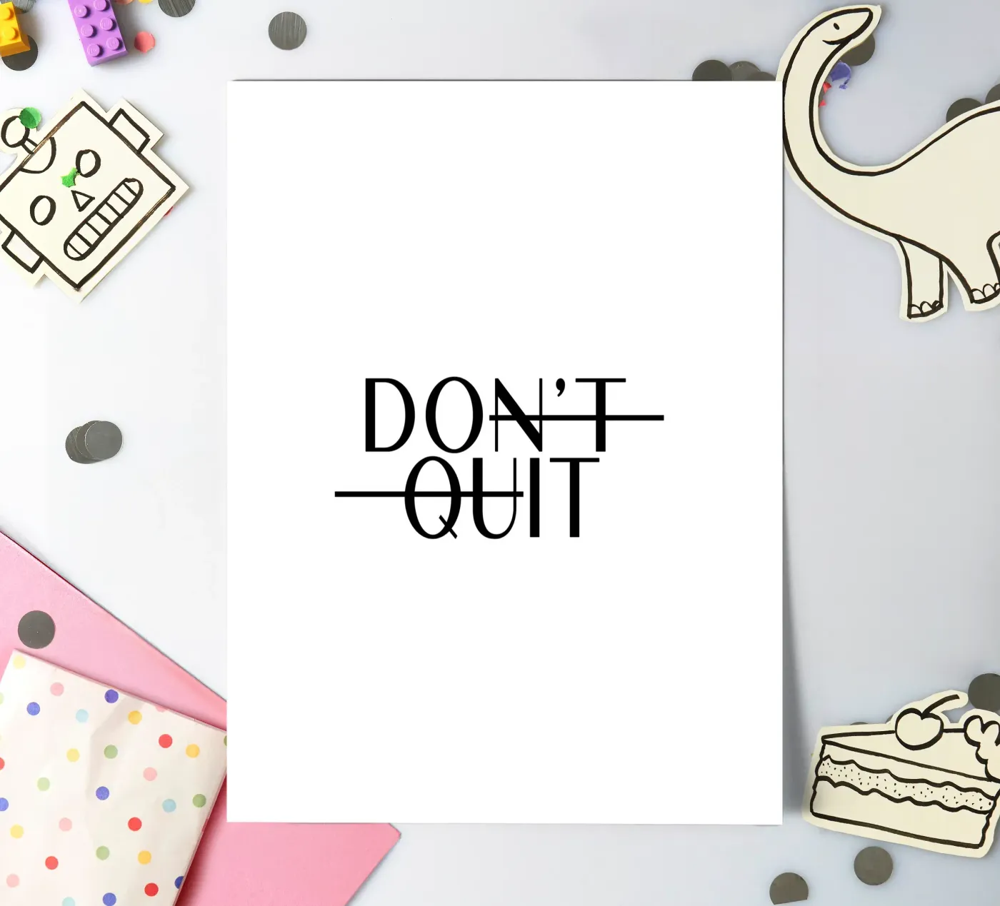 Dont Quit foglio adesivo da WORD & WONDER