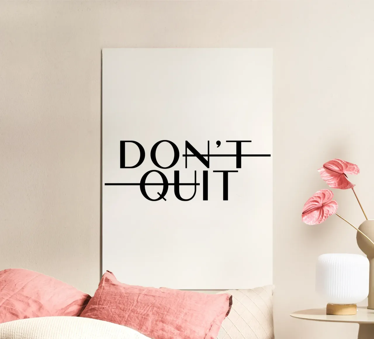 Dont Quit alluminio dibond da WORD & WONDER
