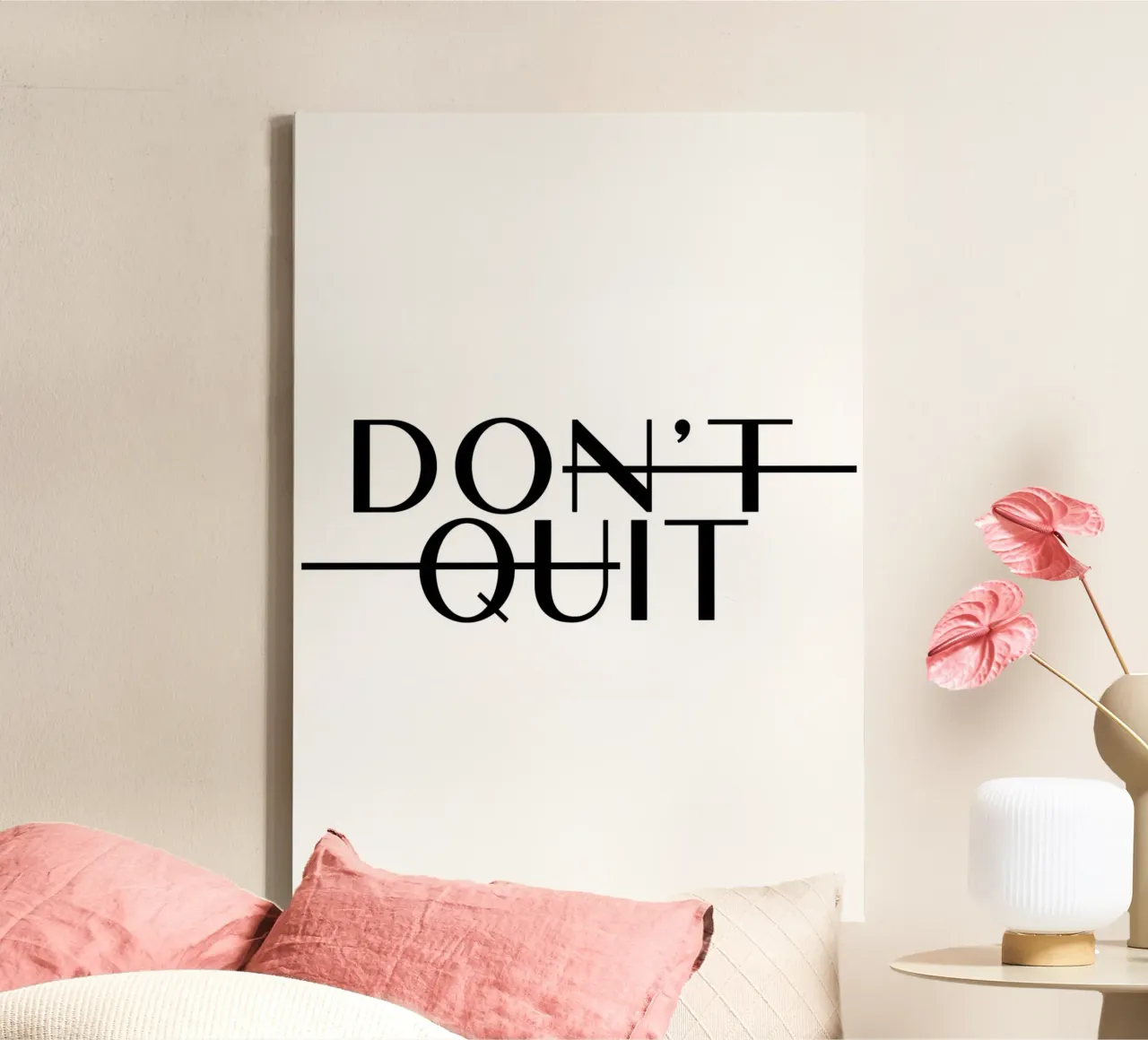 Dont Quit tela con Cornice a cassetta da WORD & WONDER
