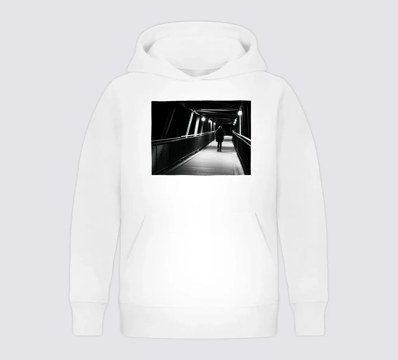 Alone in the dark kids hoodie by Black & White