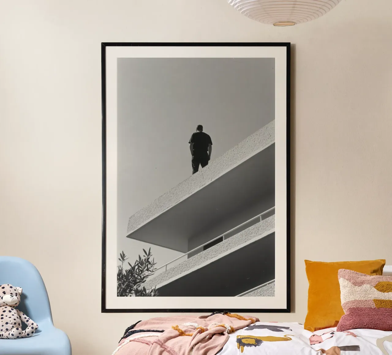 Contemplative solitude poster by Black & White