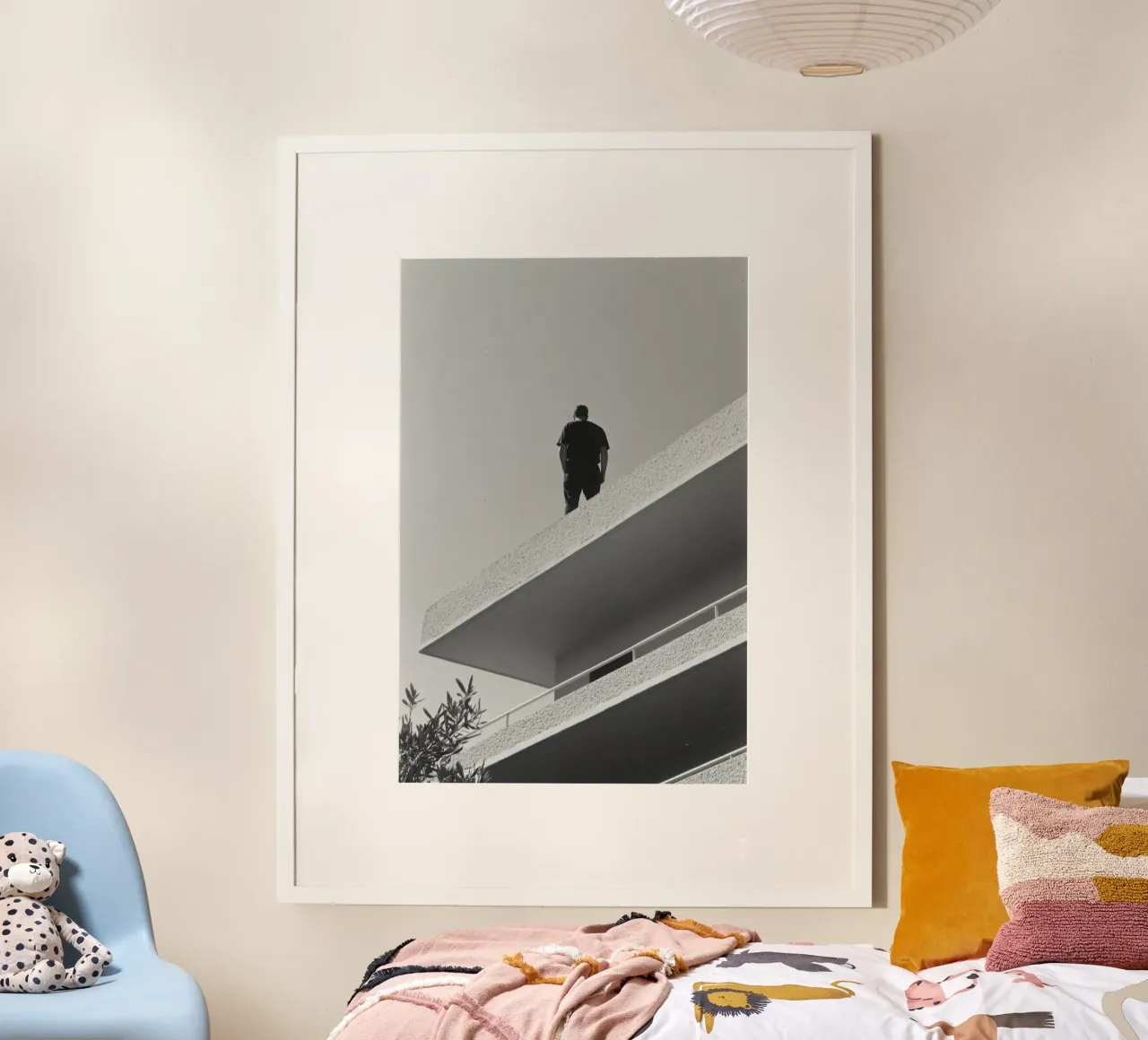 Contemplative solitude poster by Black & White