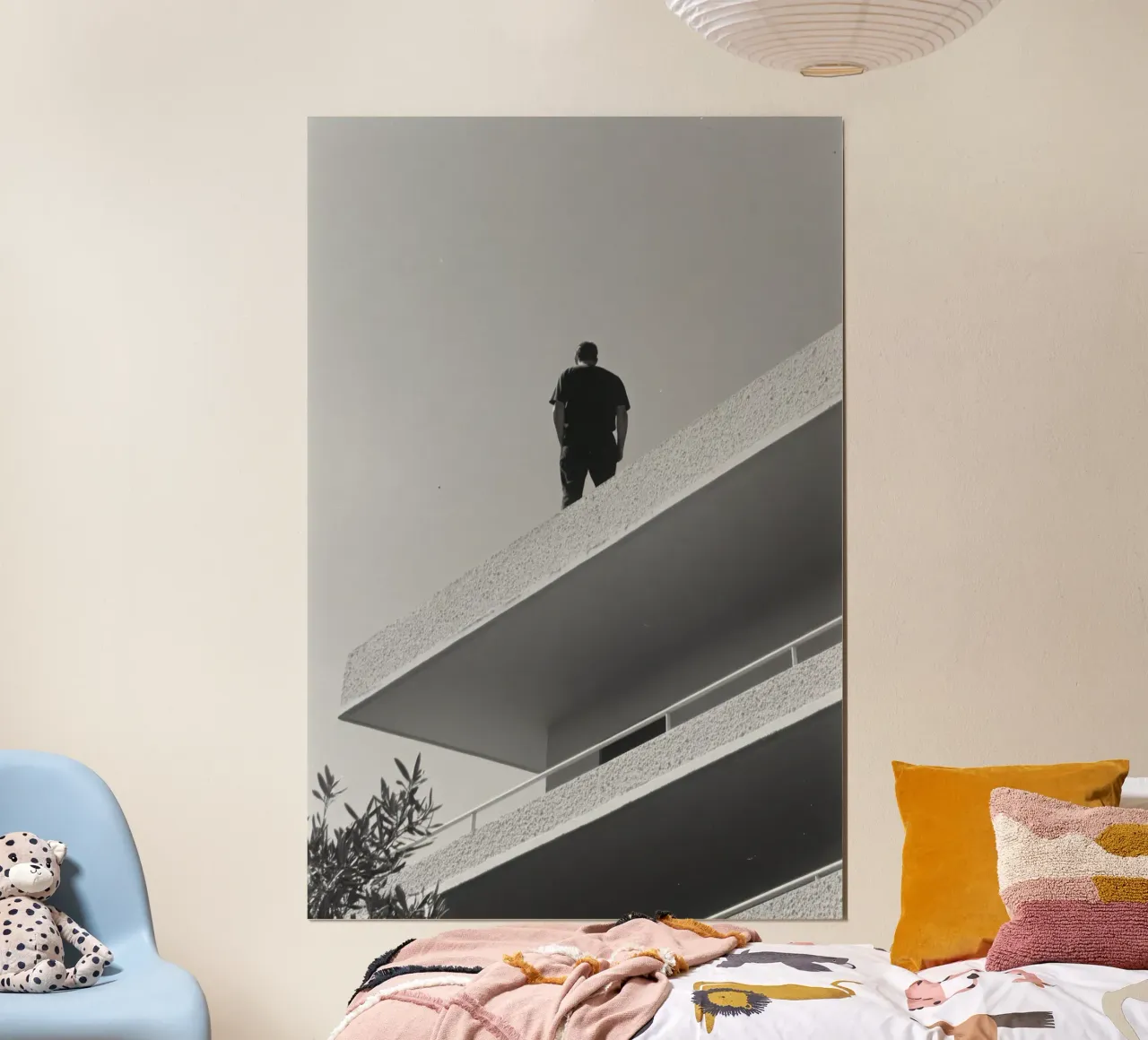 Contemplative solitude poster by Black & White