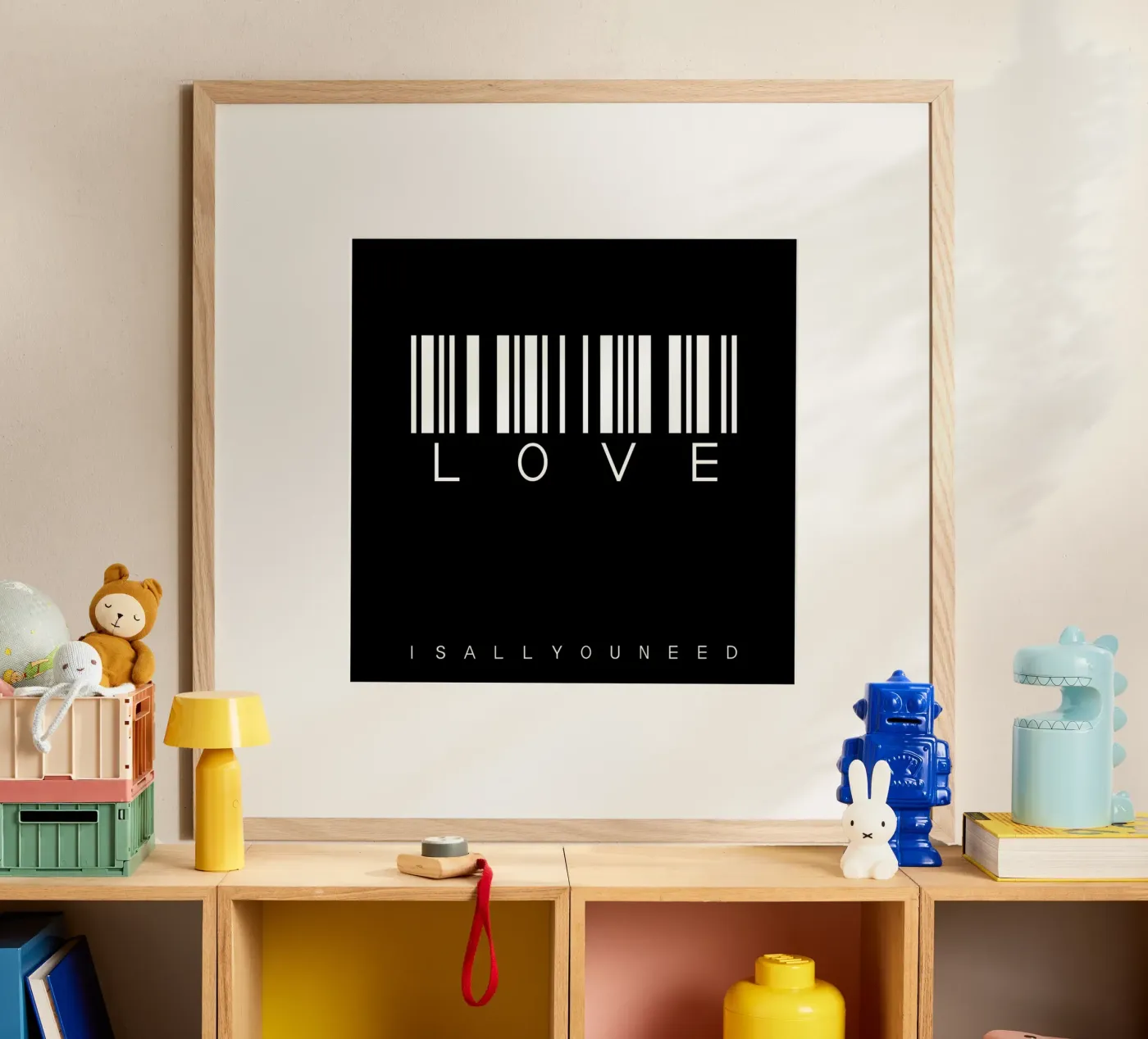 Barcode LOVE Black poster da WordArt by Steffi