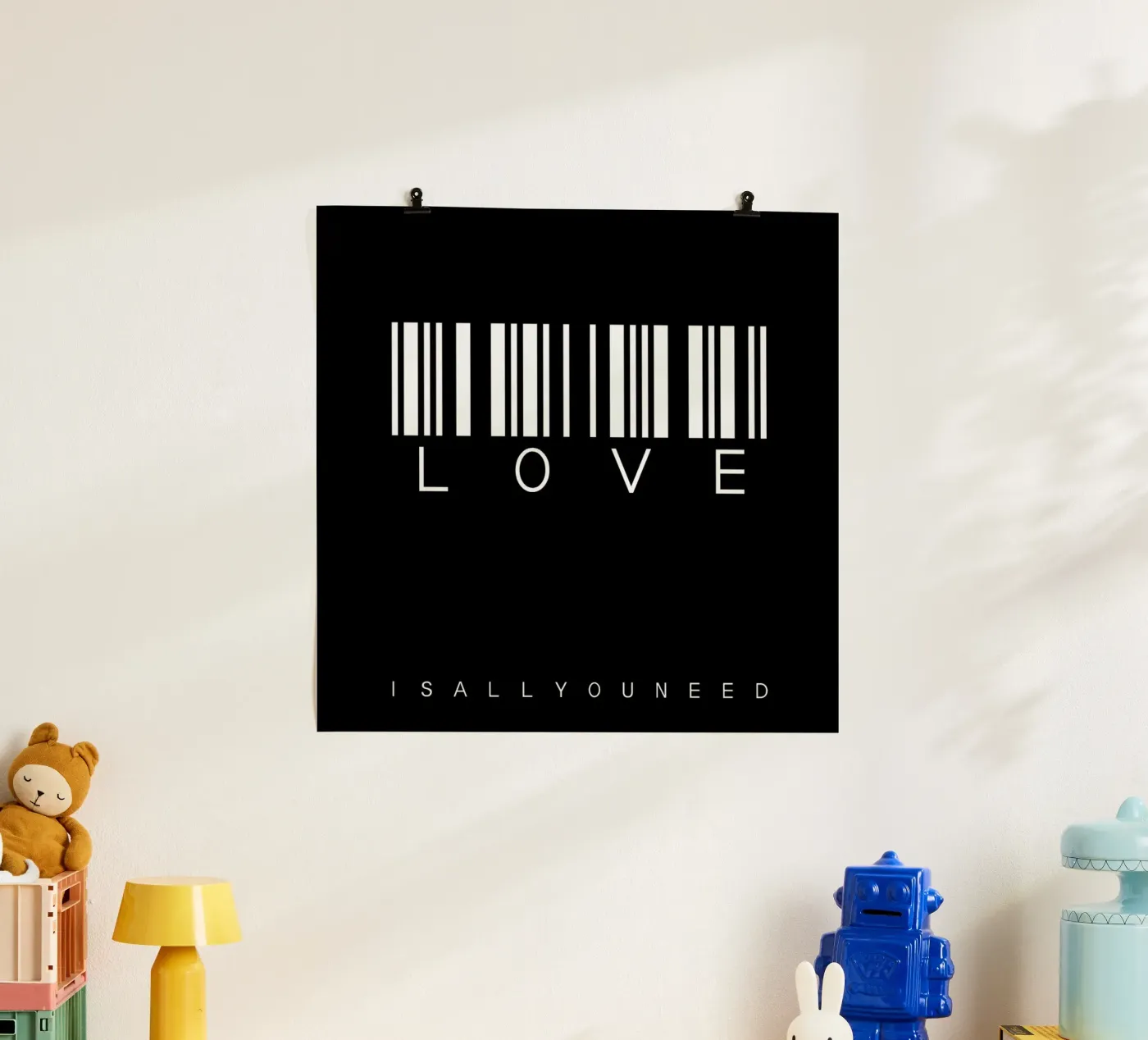 Barcode LOVE Black poster da WordArt by Steffi