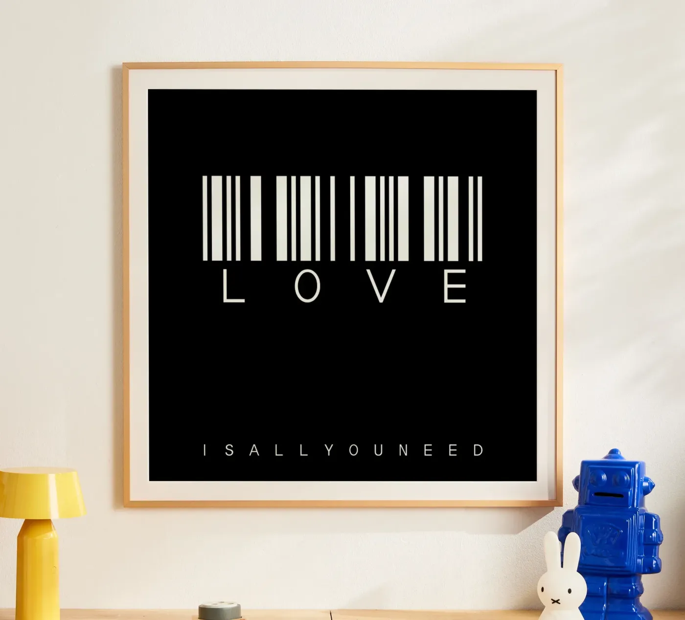 Barcode LOVE Black poster da WordArt by Steffi