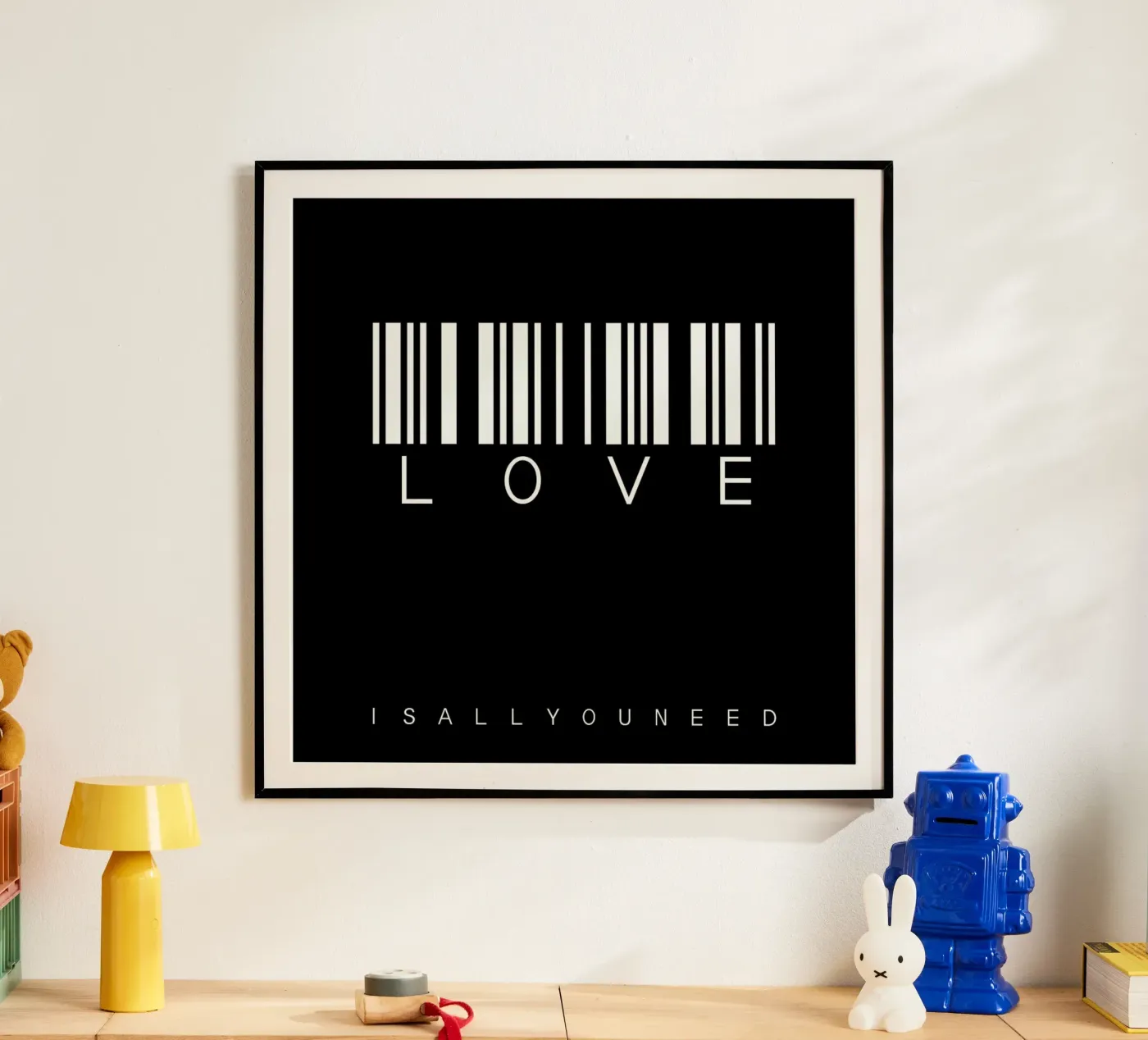Barcode LOVE Black poster da WordArt by Steffi