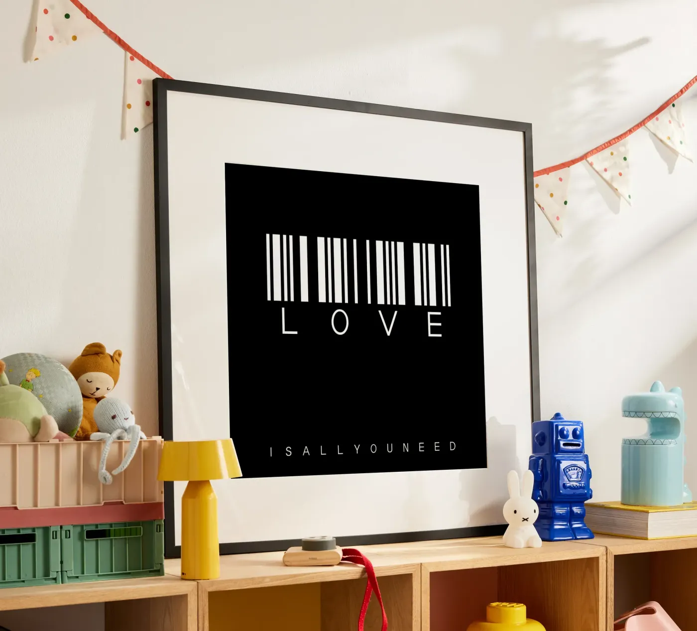 Barcode LOVE Black poster da WordArt by Steffi