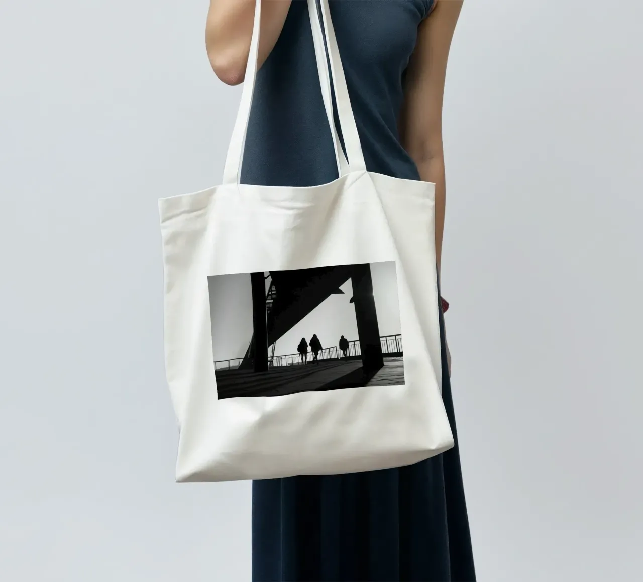 Attraversamento urbano borsa in juta da Black & White