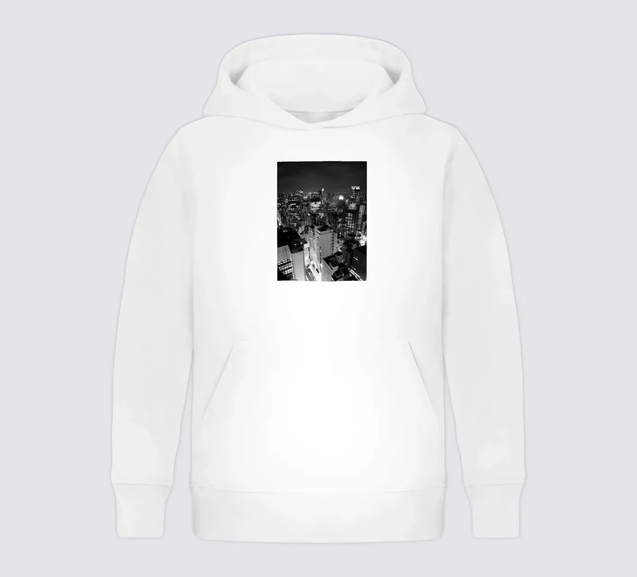 Paisaje urbano nocturno sudadera con capucha para niño de Black & White