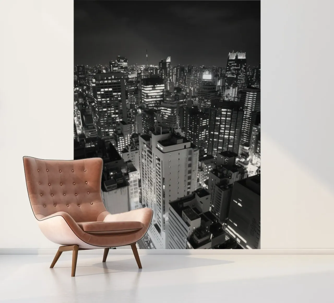 Urban night landscape photo wallpaper by Black & White