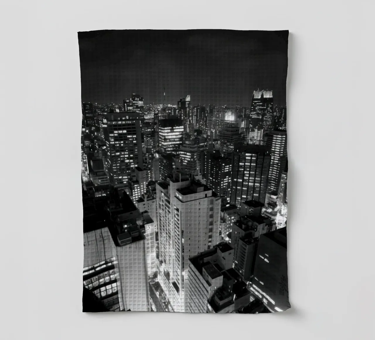 Paesaggio urbano notturno canovaccio da cucina da Black & White