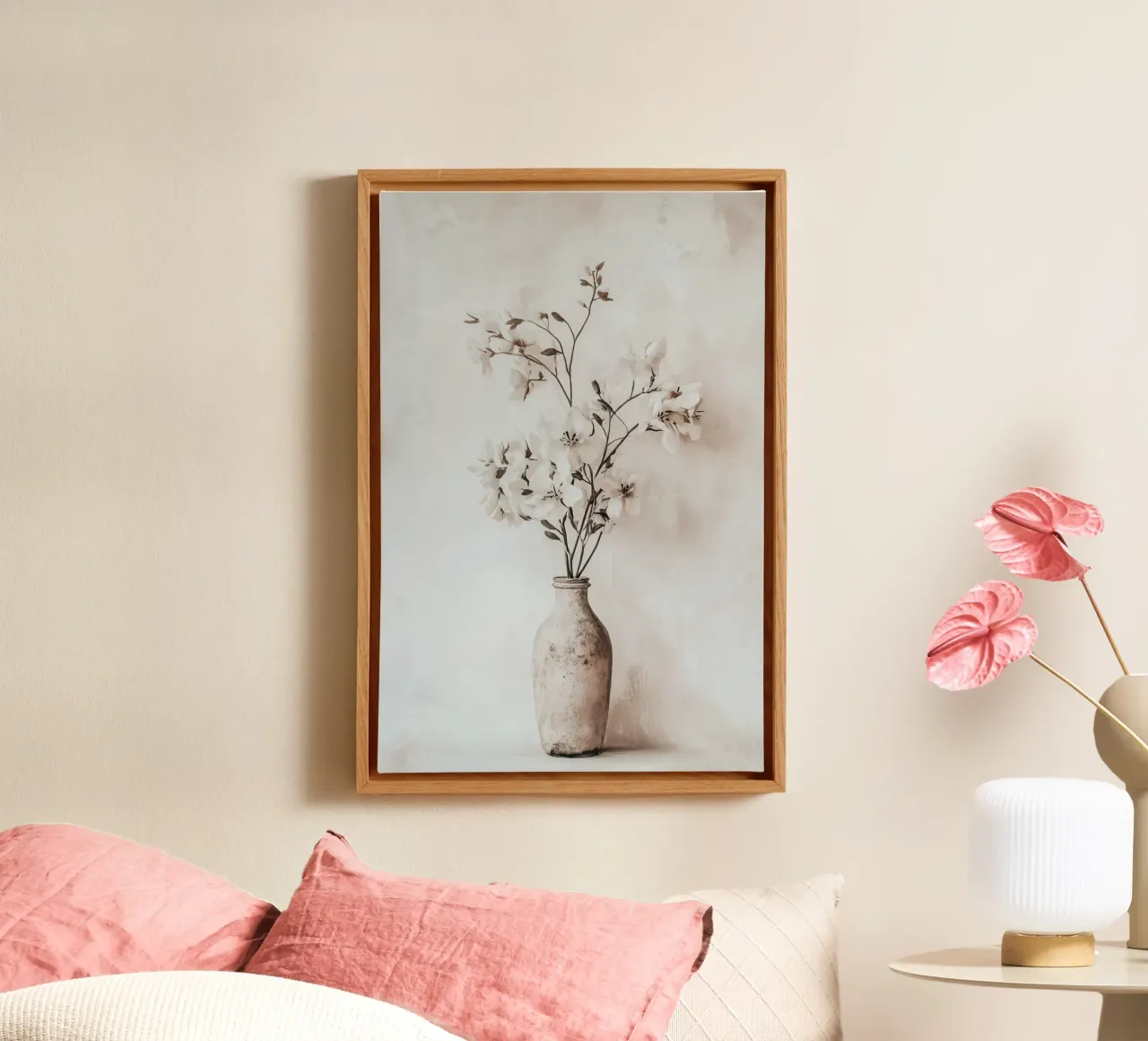 Magia floreale boho tela con Cornice a cassetta da Carinaprint