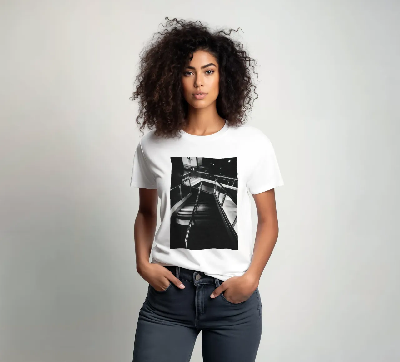 Escalier moderne t-shirt de Black & White
